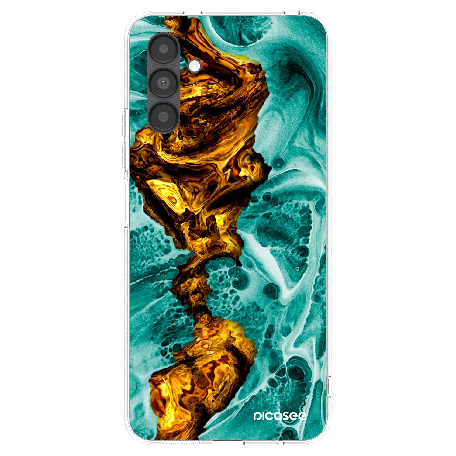Picasee silikonový průhledný obal pro Samsung Galaxy A04s A047F - Goldsky