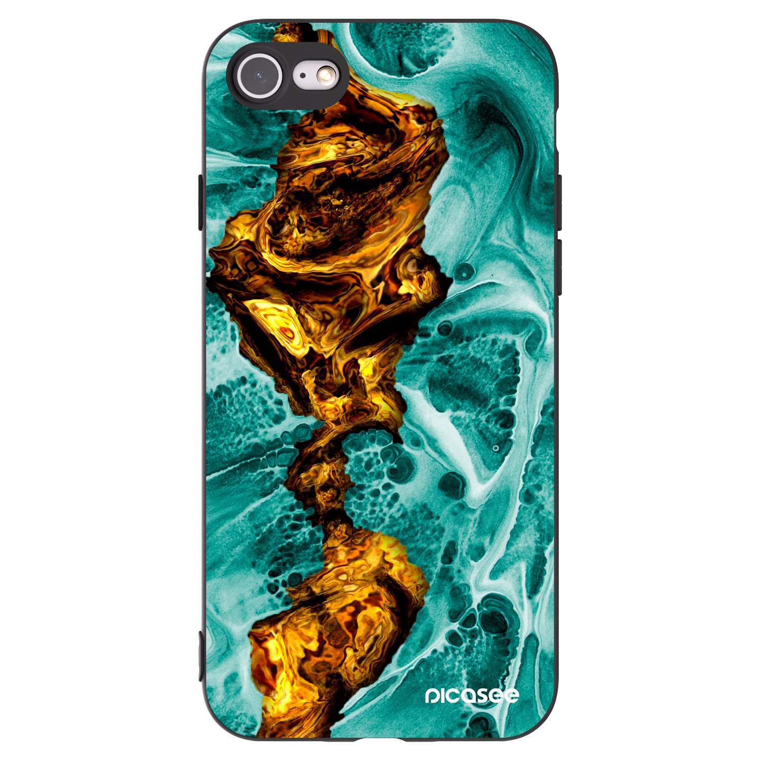 Picasee silikonový černý obal pro Apple iPhone 7 - Goldsky