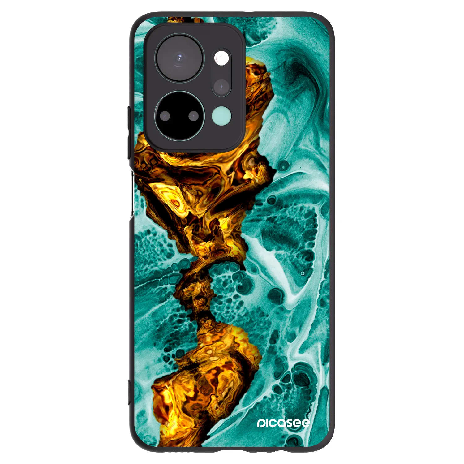 Picasee silikonový černý obal pro Honor X7a - Goldsky
