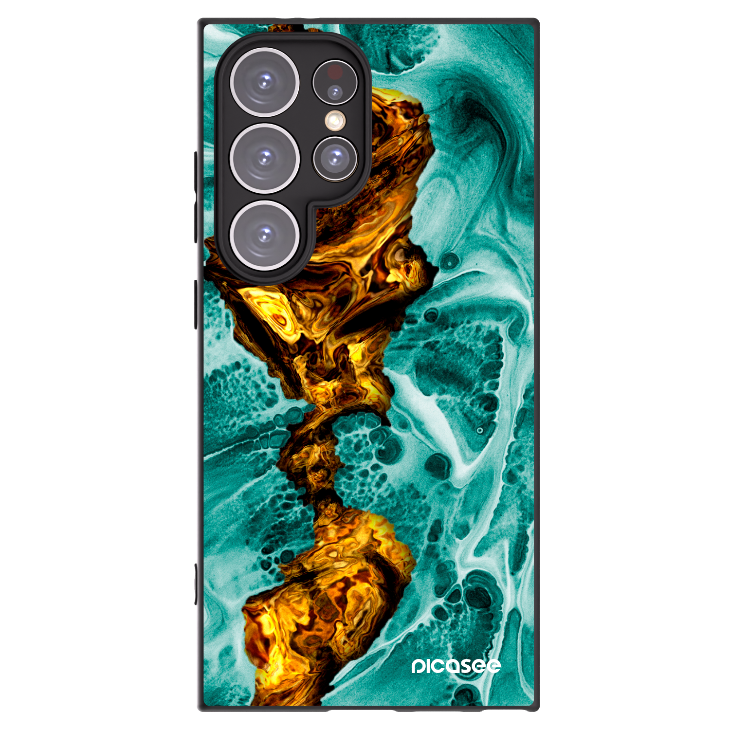 Picasee silikonový černý obal pro Samsung Galaxy S24 Ultra S928B 5G - Goldsky