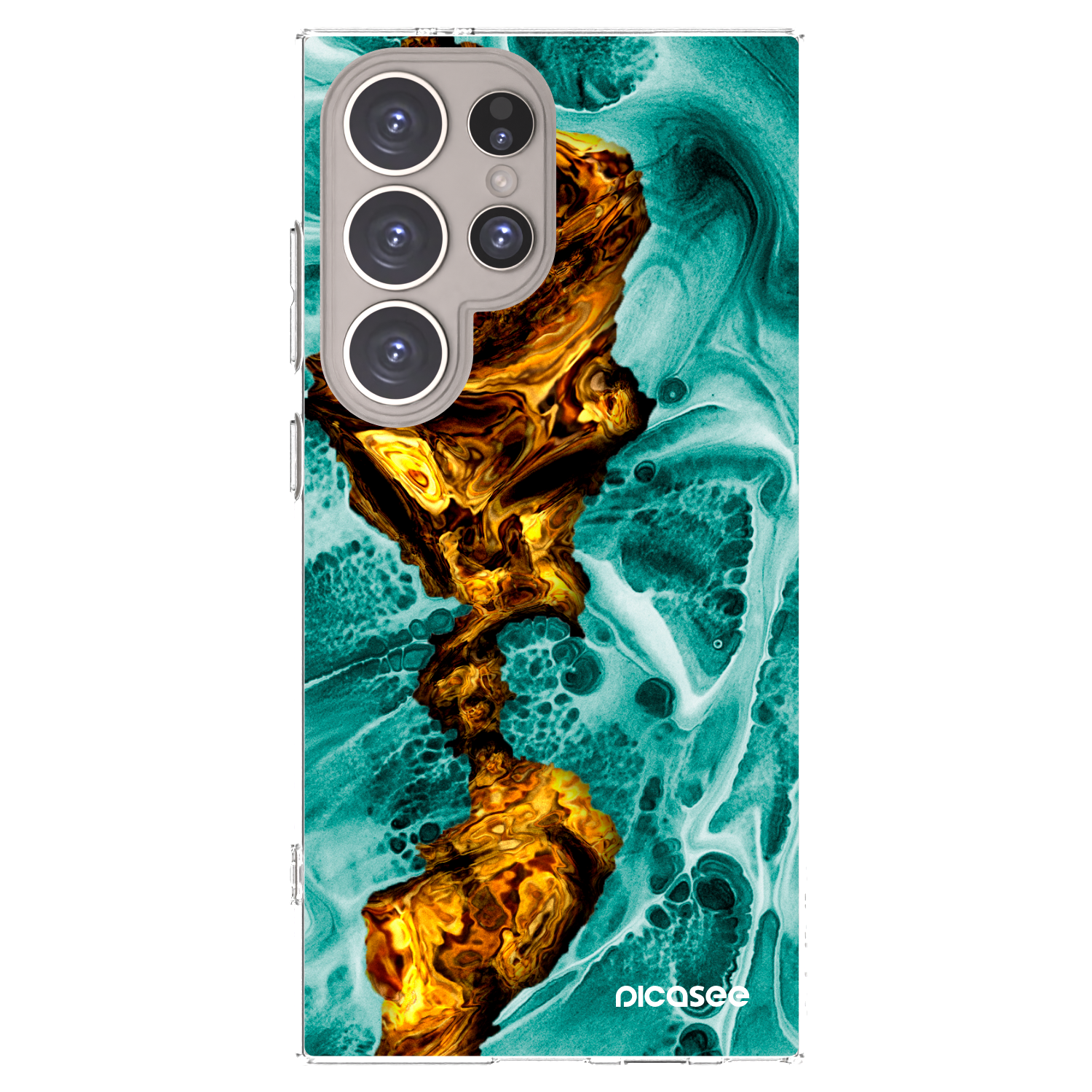 Picasee silikonový průhledný obal pro Samsung Galaxy S24 Ultra S928B 5G - Goldsky