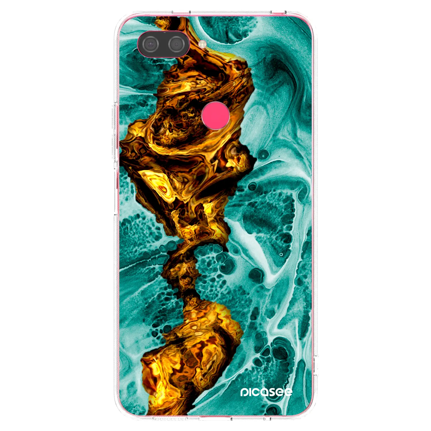 Picasee silikonový průhledný obal pro Xiaomi Mi 8 Lite - Goldsky
