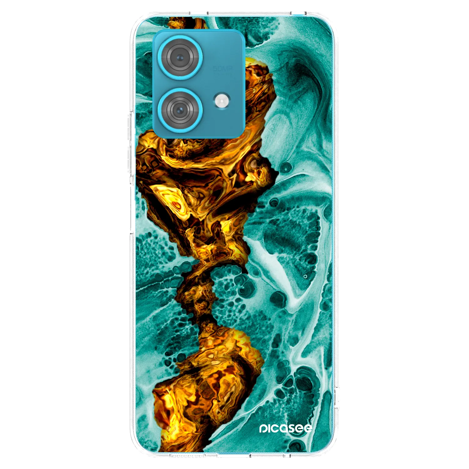 Picasee silikonový průhledný obal pro Motorola Edge 40 Neo - Goldsky