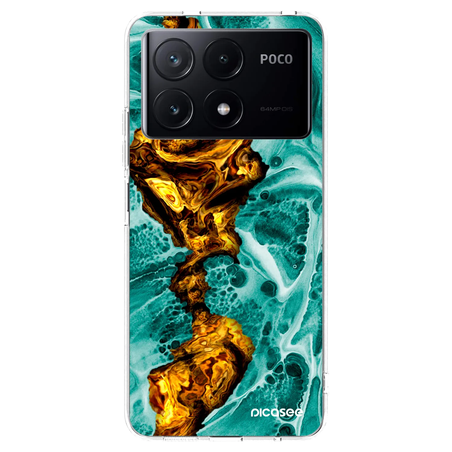 Picasee silikonový průhledný obal pro Xiaomi Poco X6 Pro - Goldsky