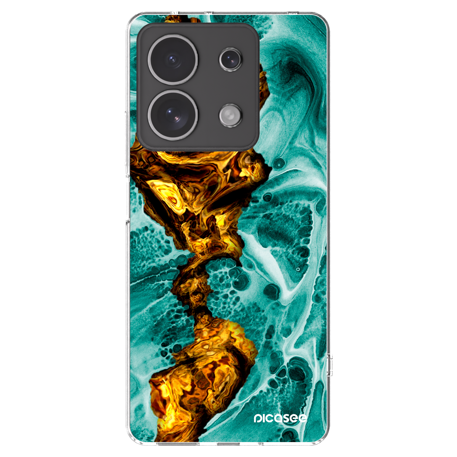 Picasee silikonový průhledný obal pro Xiaomi Redmi Note 13 4G - Goldsky