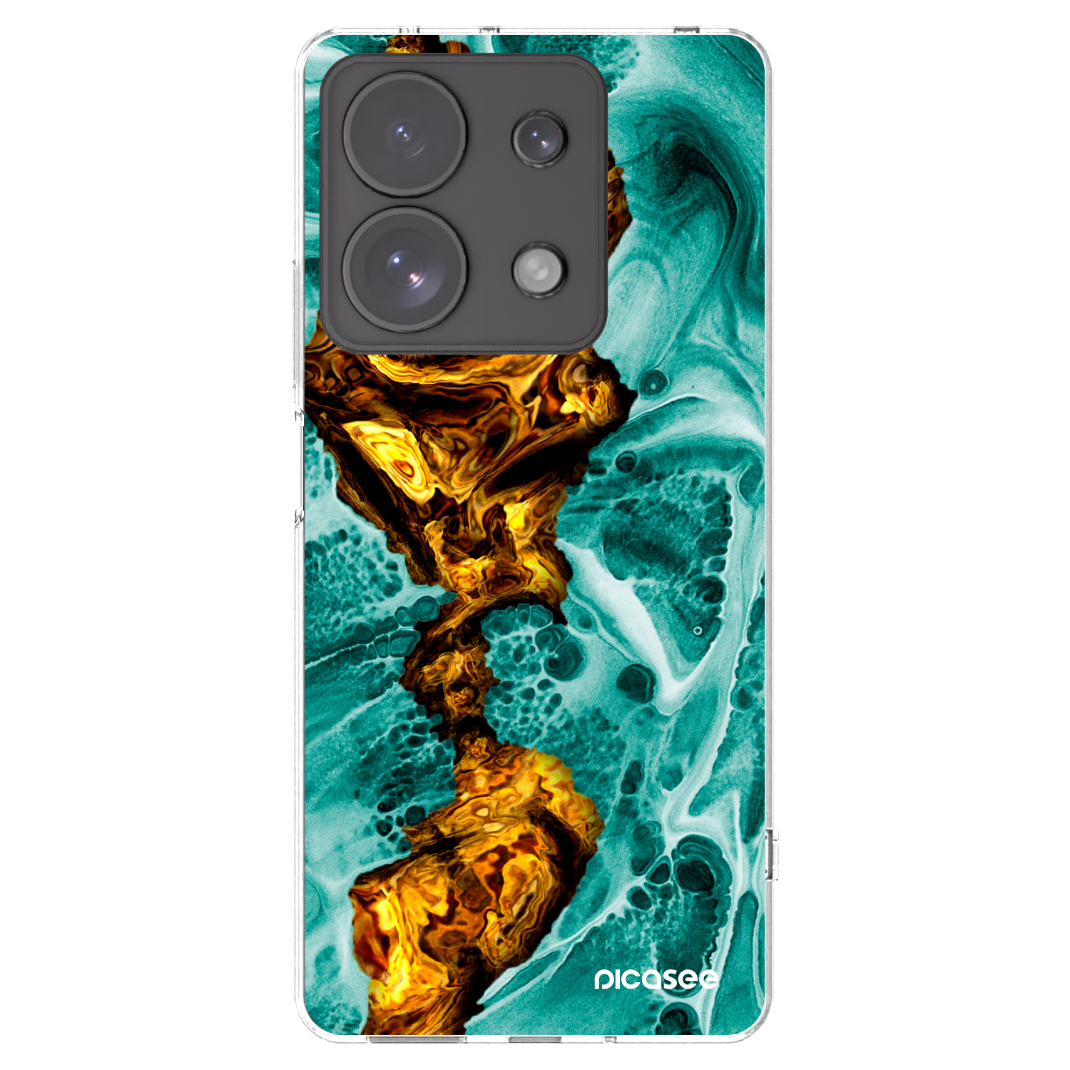 Picasee silikonový průhledný obal pro Xiaomi Redmi Note 13 Pro 4G - Goldsky