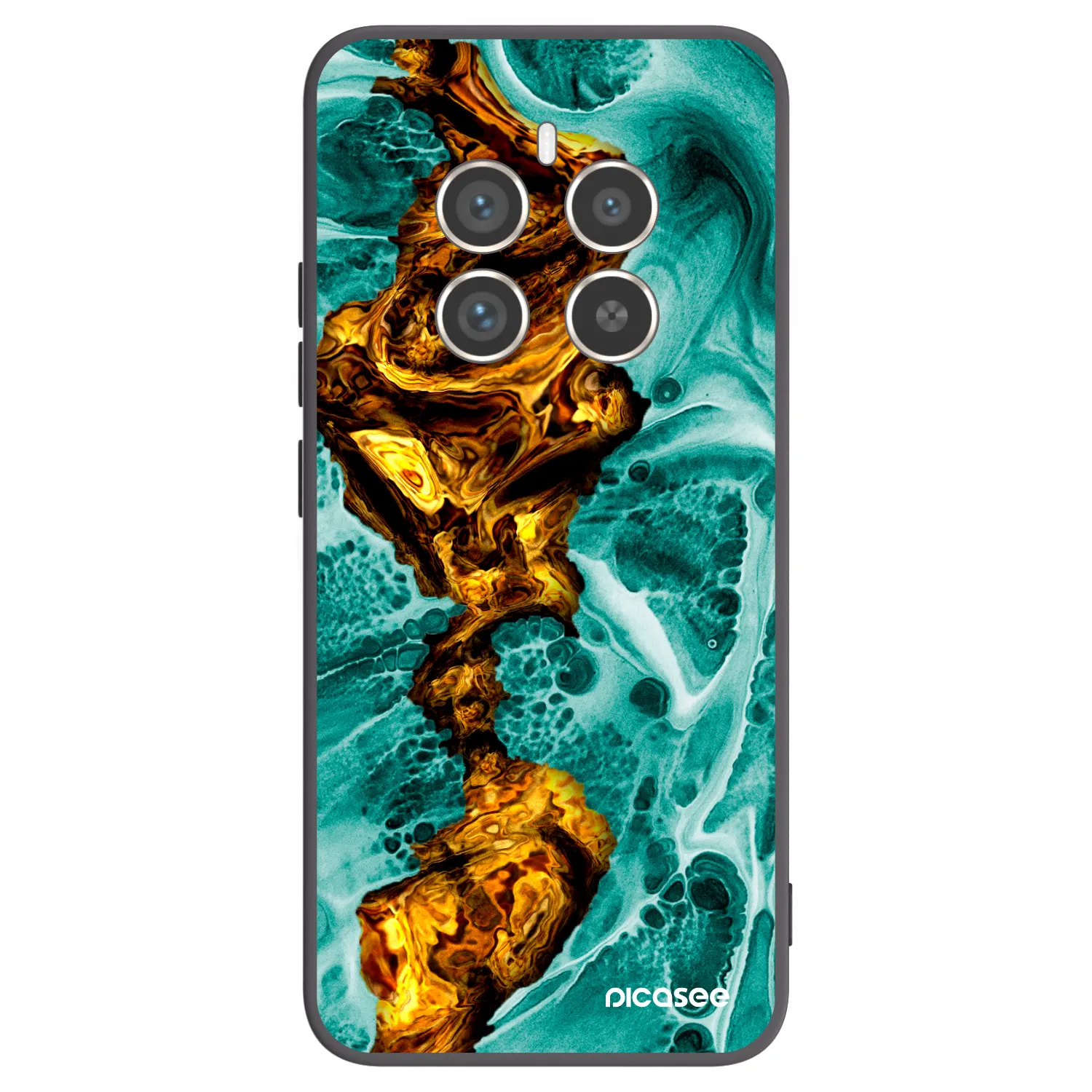 Picasee silikonový černý obal pro Realme 12 Pro 5G - Goldsky
