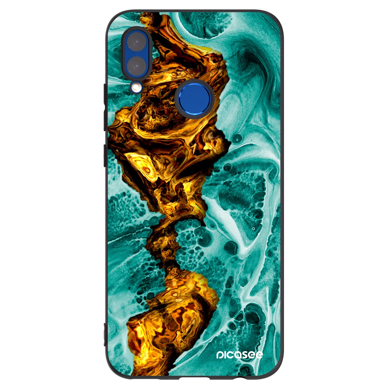 Picasee silikonový černý obal pro Honor 10 Lite - Goldsky