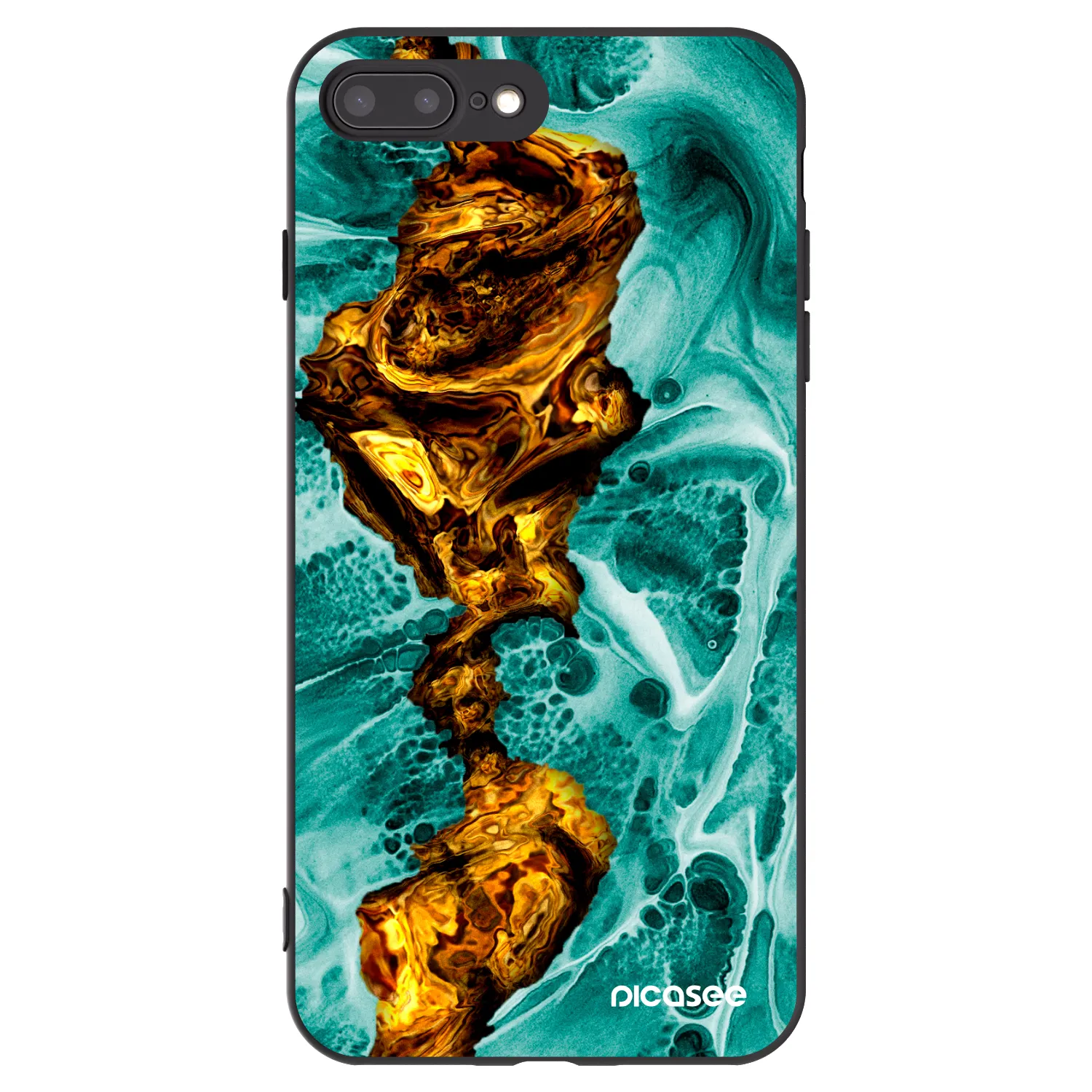 Picasee silikonový černý obal pro Apple iPhone 7 Plus - Goldsky