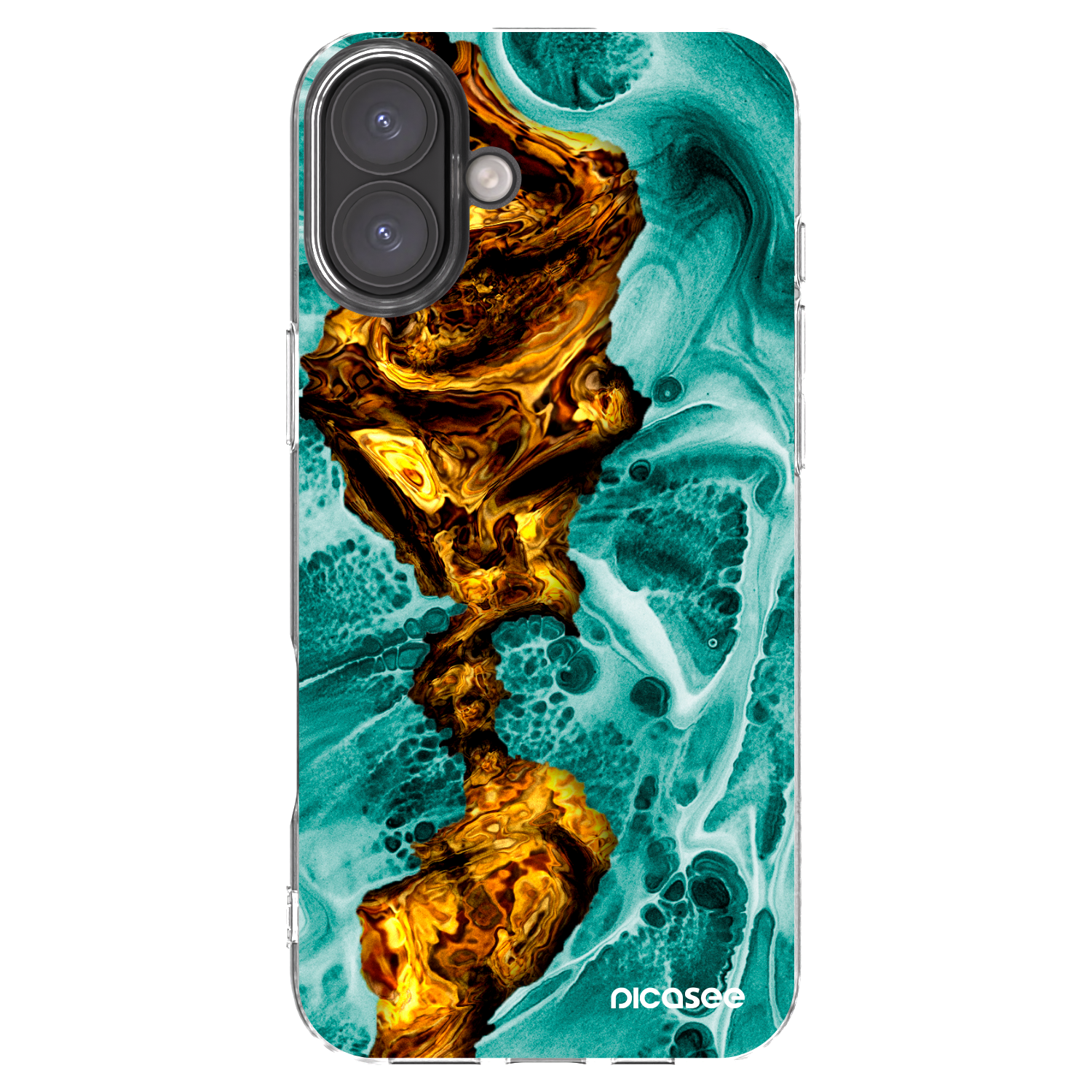 Picasee silikonový průhledný obal pro Apple iPhone 16 Plus - Goldsky