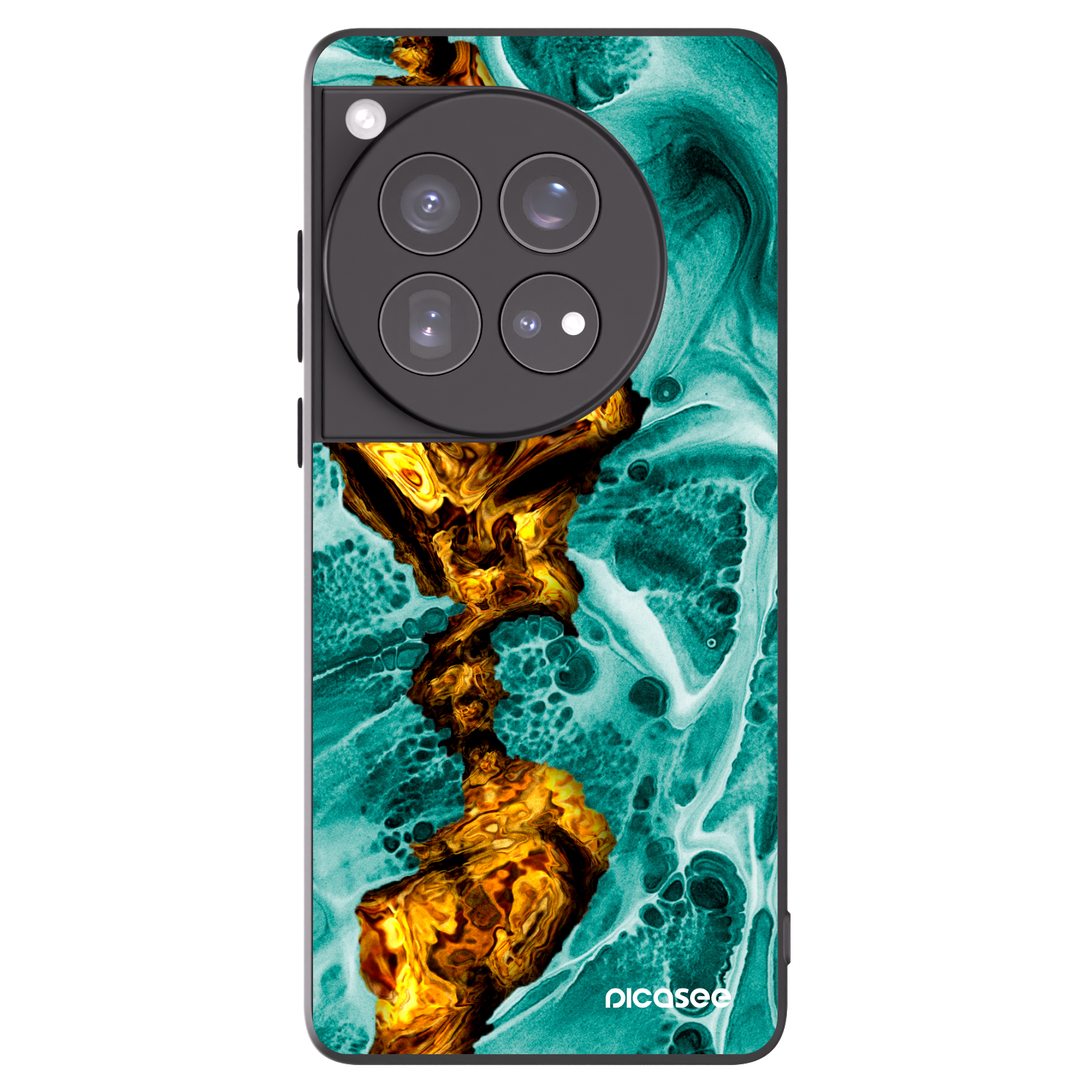 Picasee silikonový černý obal pro OnePlus 12 5G - Goldsky