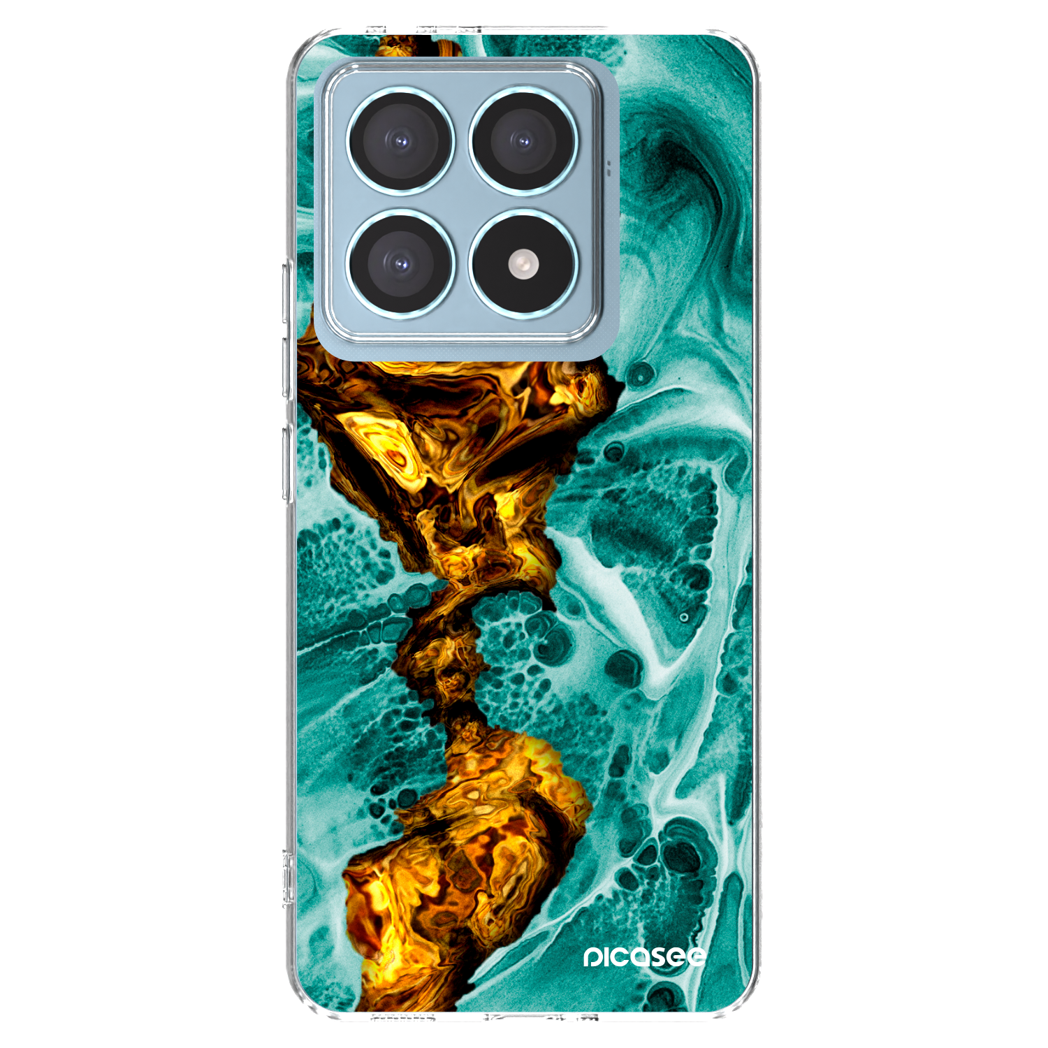 Picasee silikonový průhledný obal pro Xiaomi 14T Pro - Goldsky