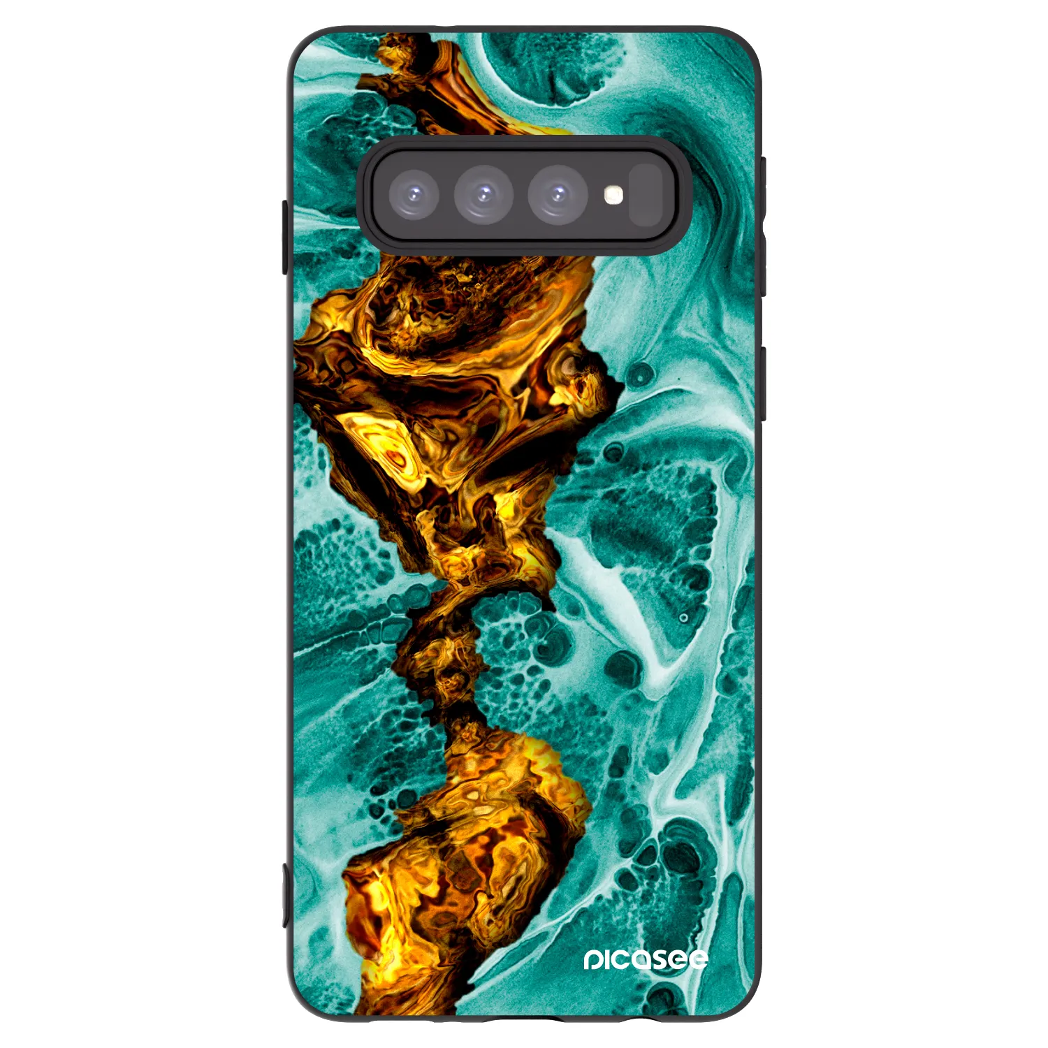 Picasee silikonový černý obal pro Samsung Galaxy S10 G973 - Goldsky