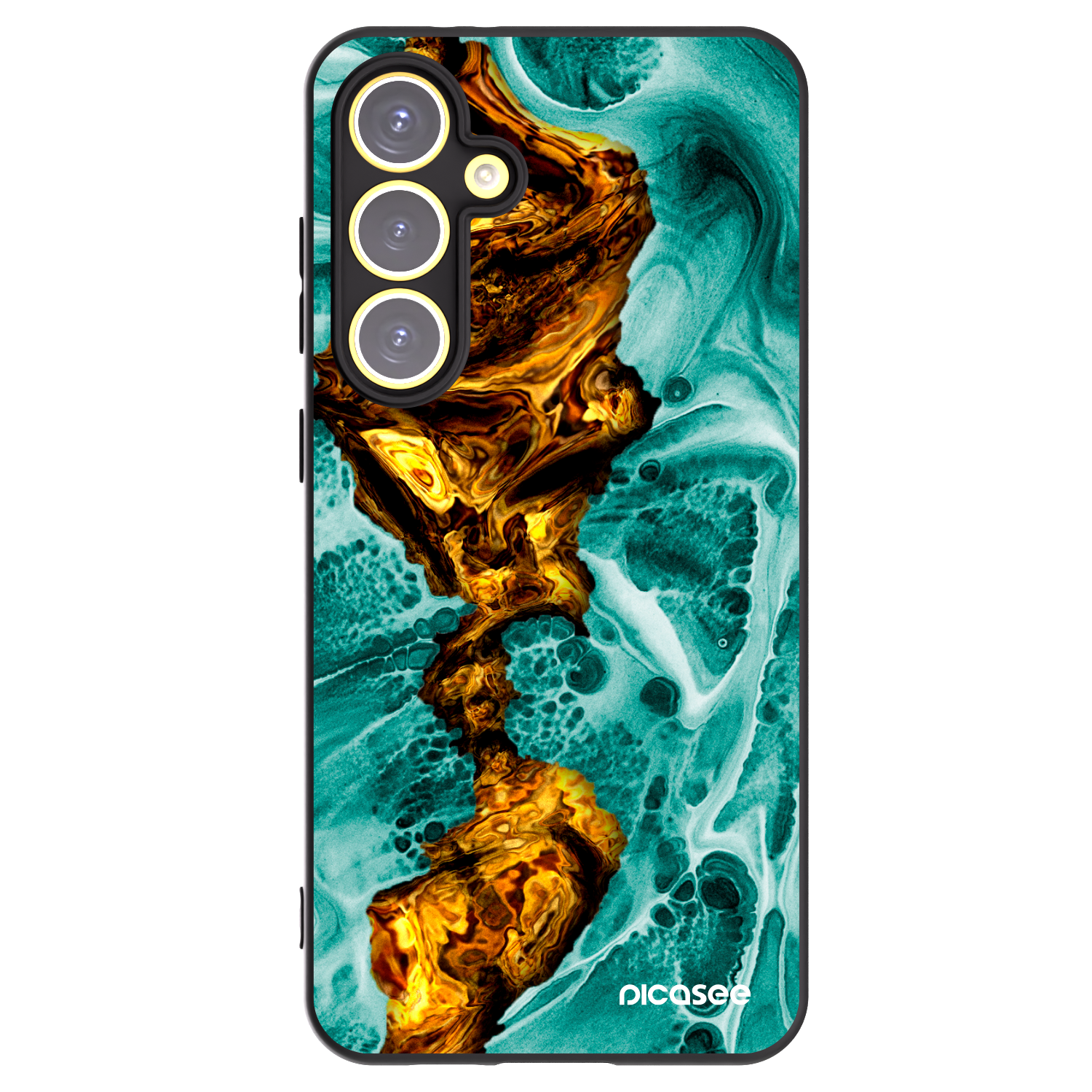 Picasee silikonový černý obal pro Samsung Galaxy S24 FE S721B - Goldsky