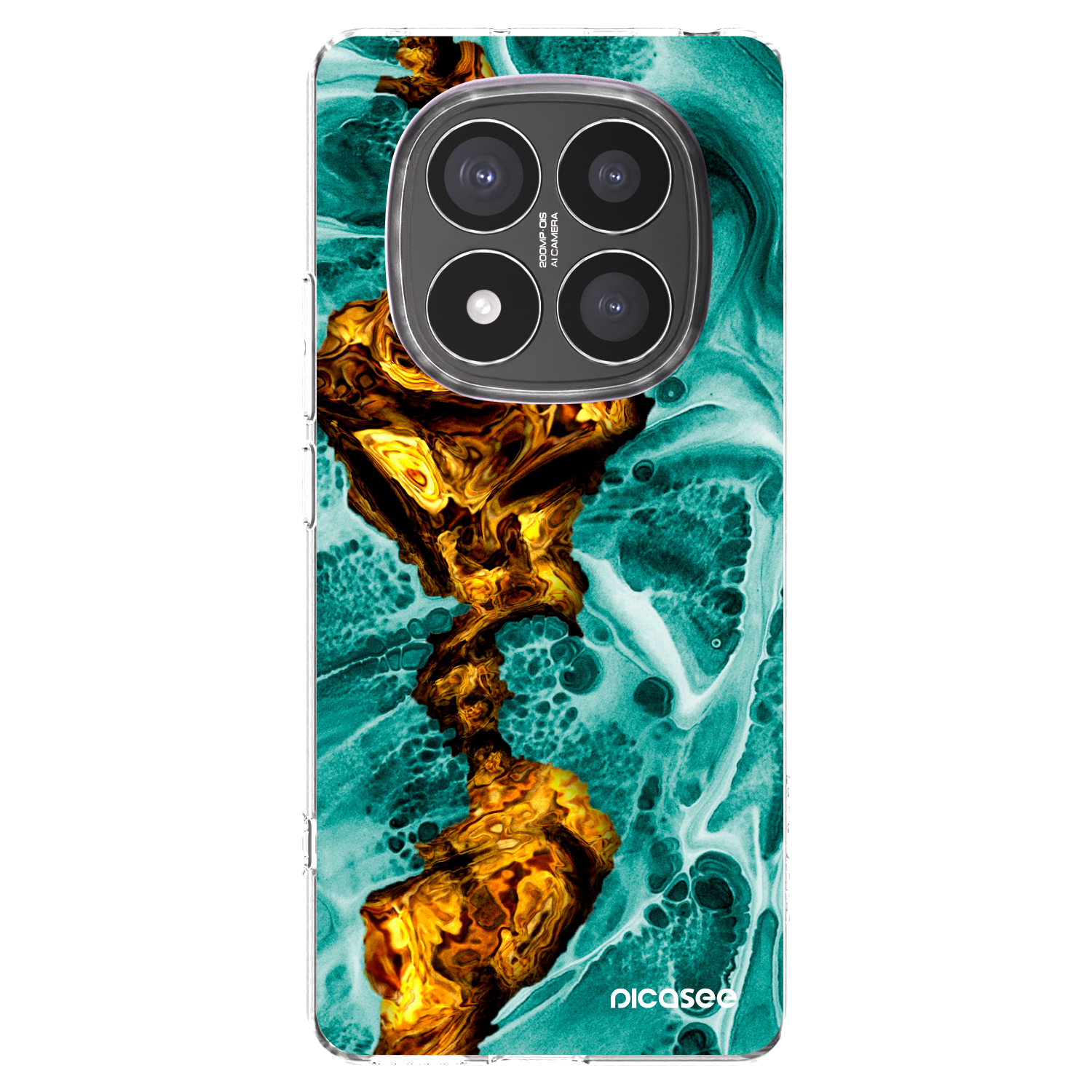 Picasee silikonový průhledný obal pro Xiaomi Redmi Note 14 Pro+ 5G - Goldsky
