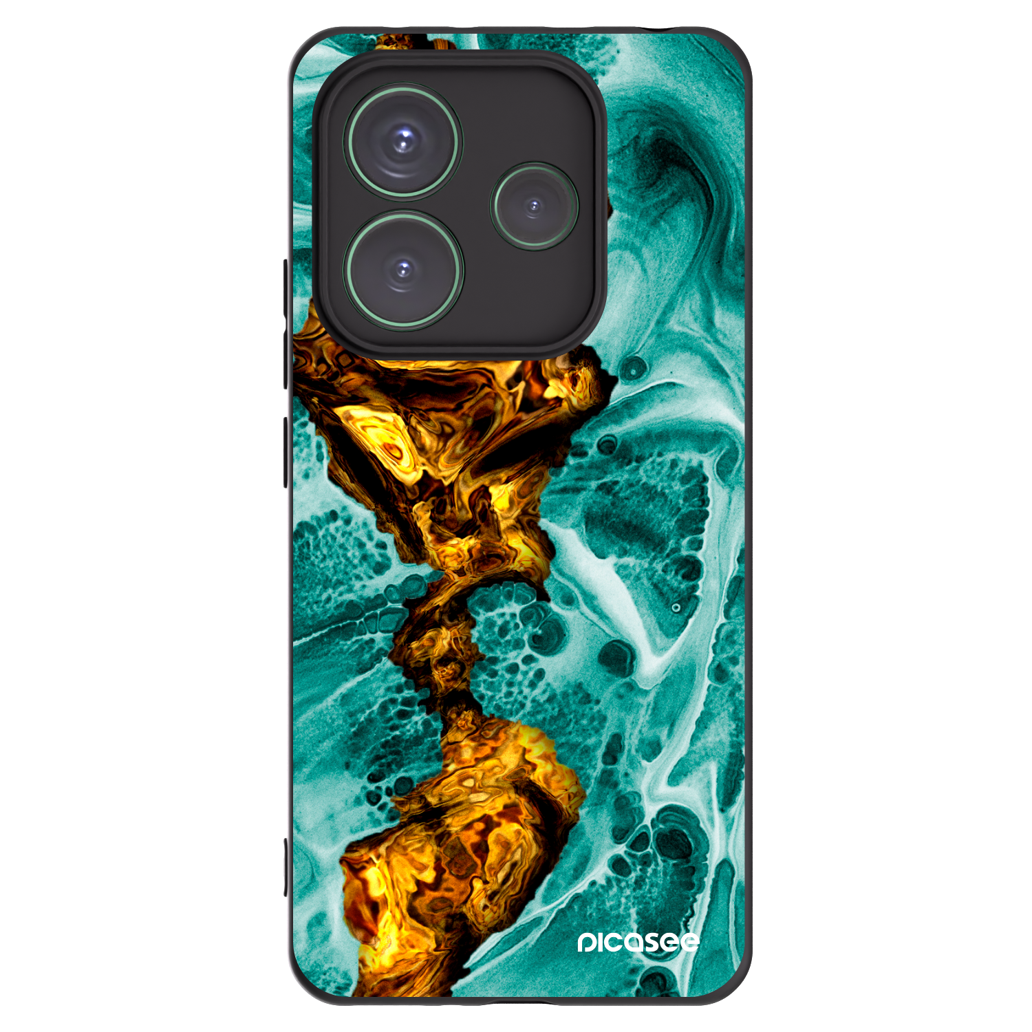 Picasee silikonový černý obal pro Xiaomi Redmi Note 14 5G - Goldsky