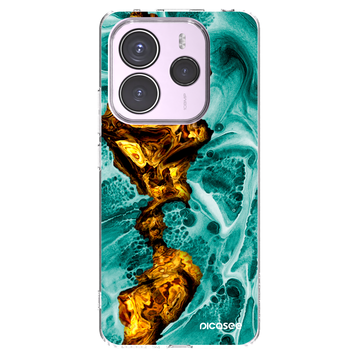 Picasee silikonový průhledný obal pro Xiaomi Redmi Note 14 5G - Goldsky