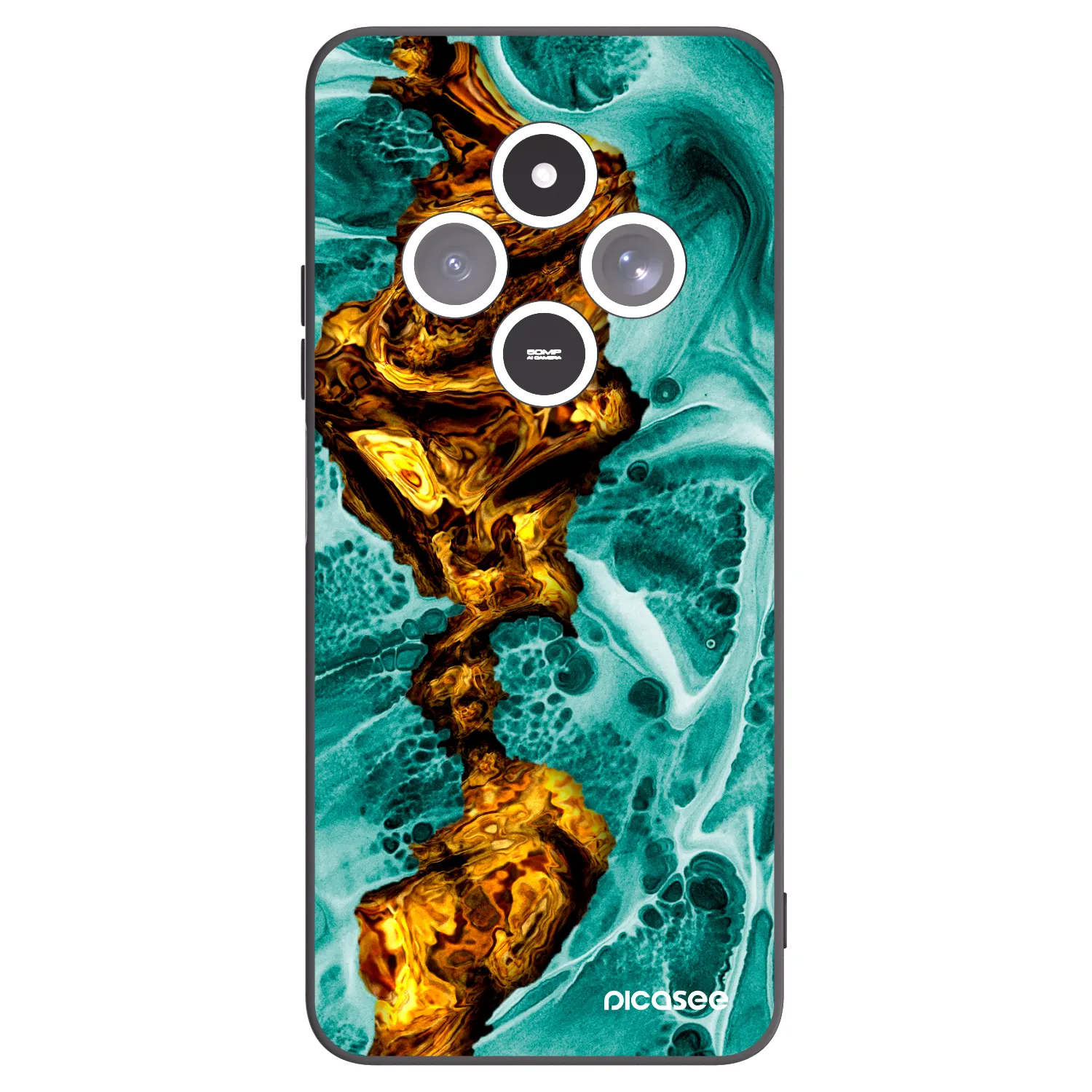 Picasee silikonový černý obal pro Xiaomi Redmi 14C - Goldsky