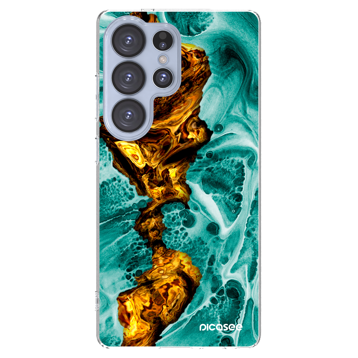 Picasee silikonový průhledný obal pro Samsung Galaxy S25 Ultra 5G - Goldsky