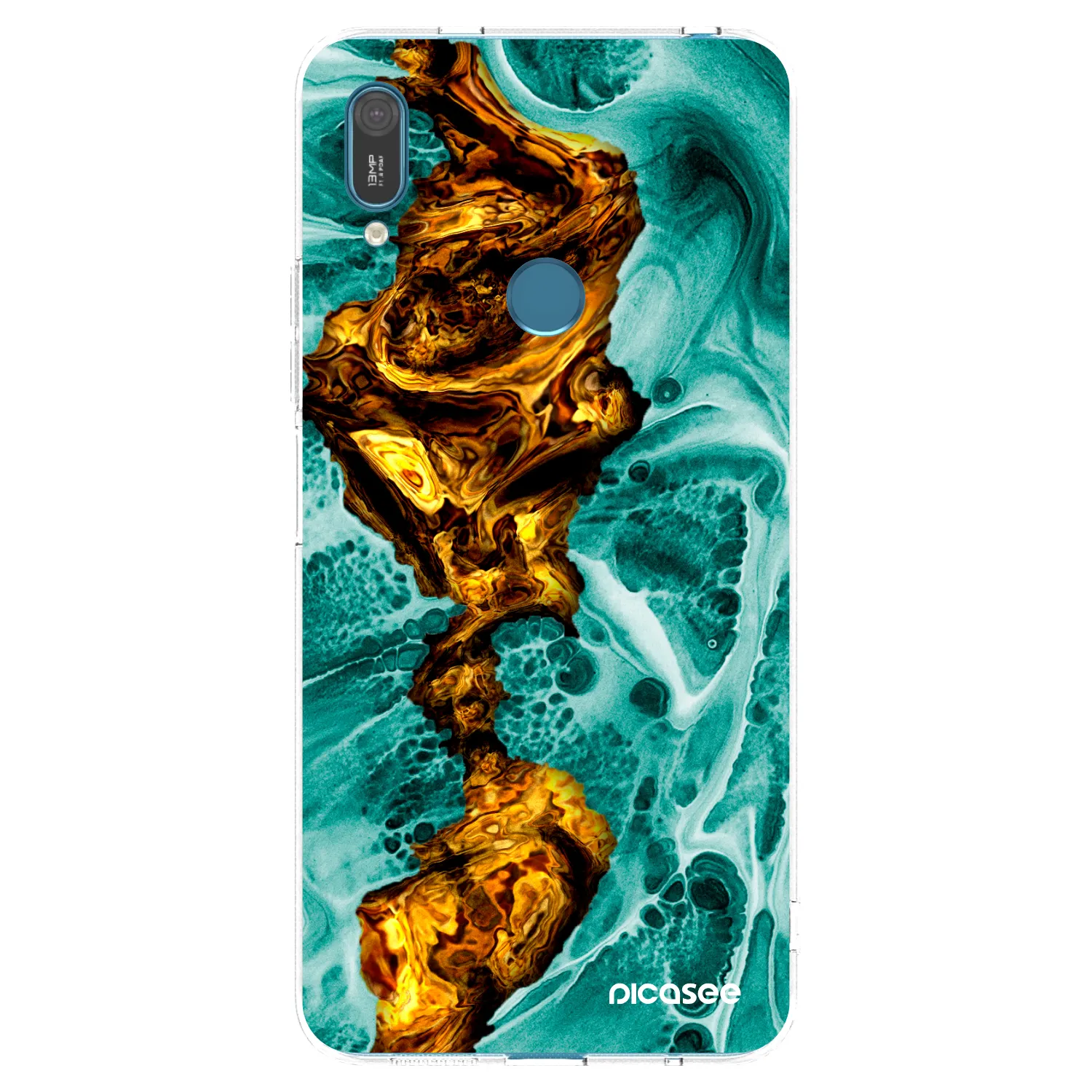 Picasee silikonový průhledný obal pro Huawei Y7 2019 - Goldsky