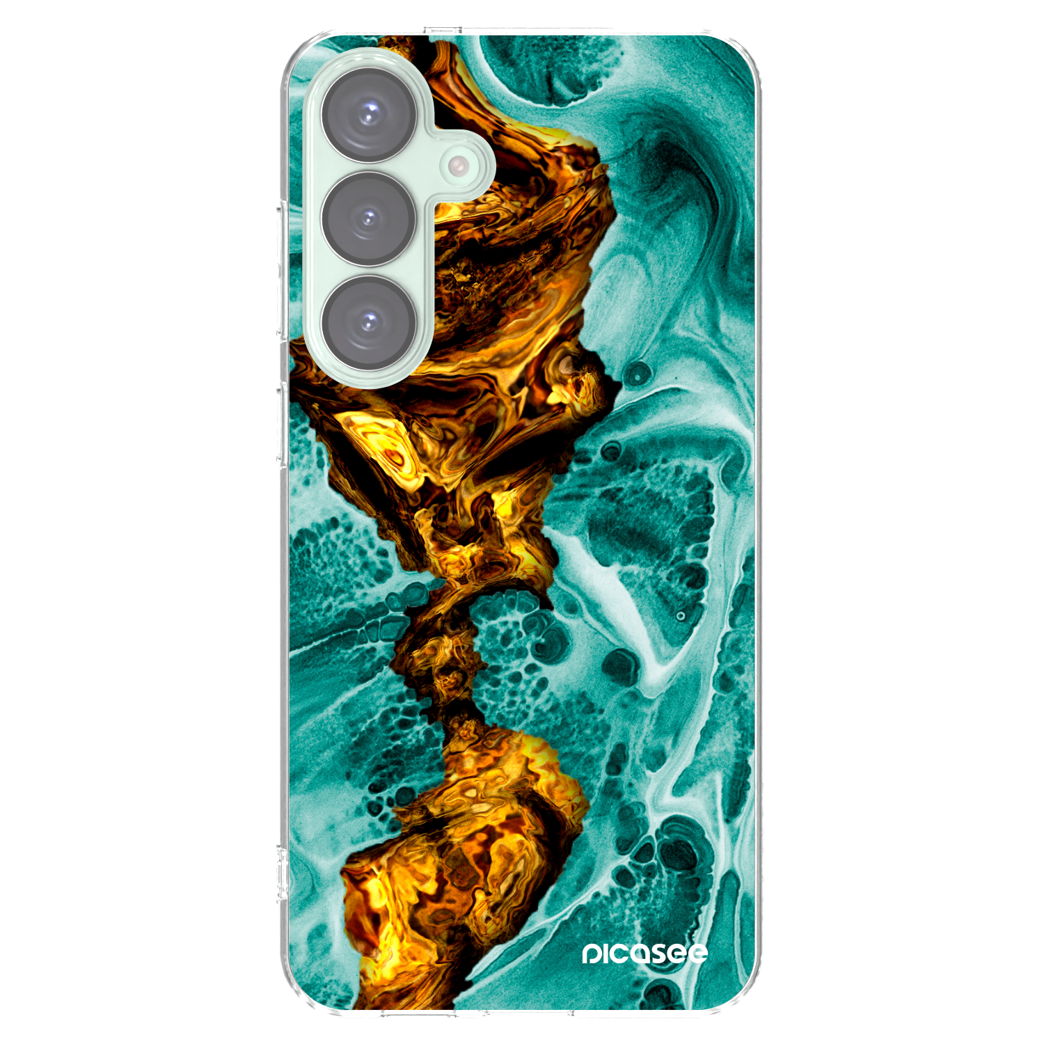 Picasee silikonový průhledný obal pro Samsung Galaxy S25+ 5G - Goldsky