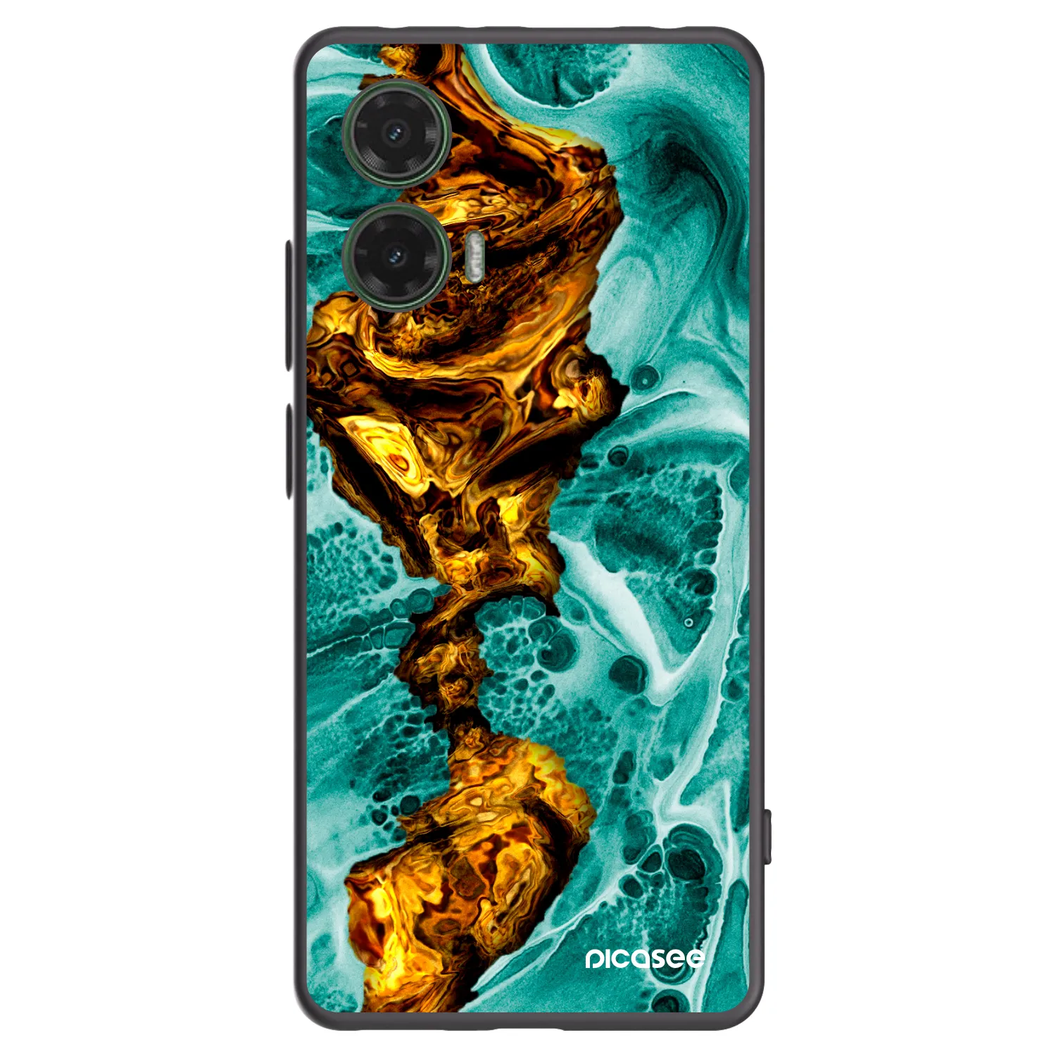 Picasee silikonový černý obal pro Motorola Moto G35 5G - Goldsky
