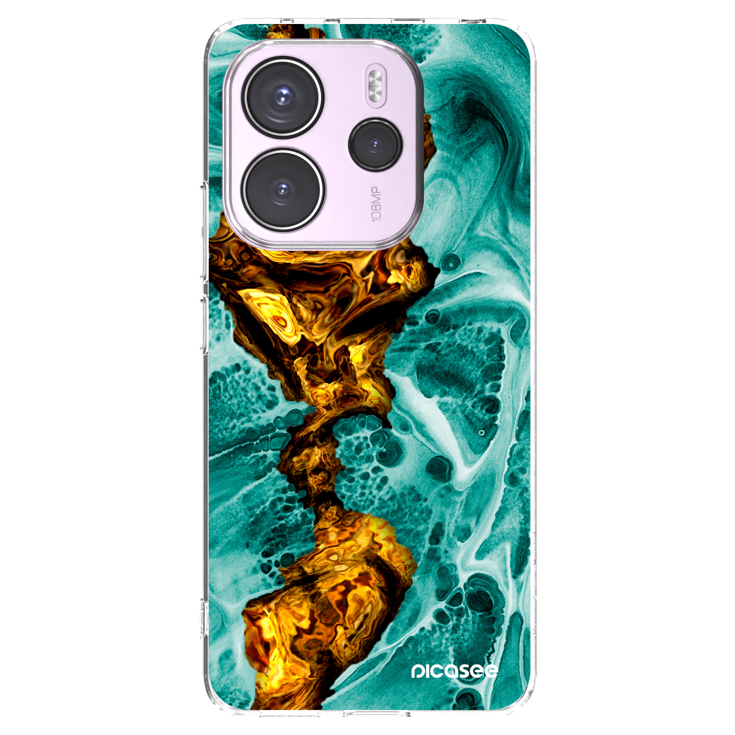 Picasee silikonový průhledný obal pro Xiaomi Redmi Note 14 4G - Goldsky