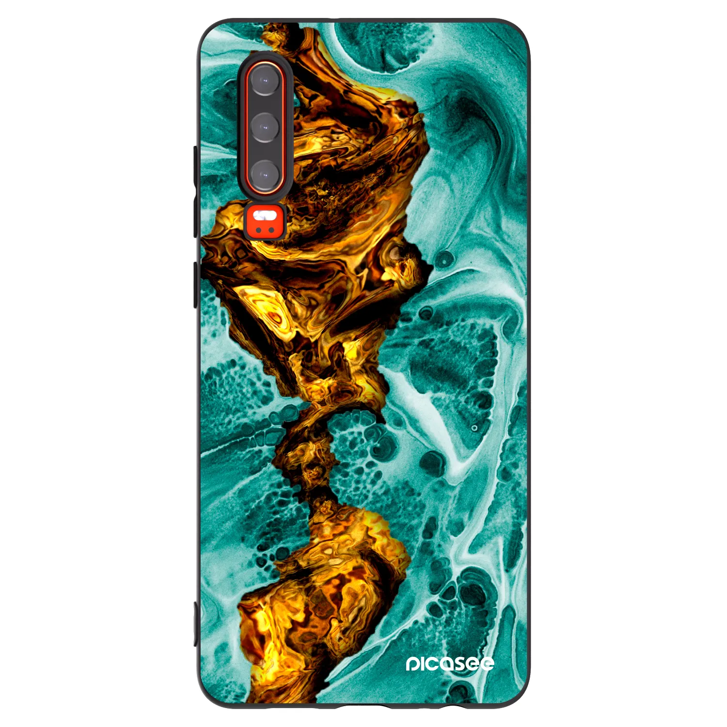 Picasee silikonový černý obal pro Huawei P30 - Goldsky