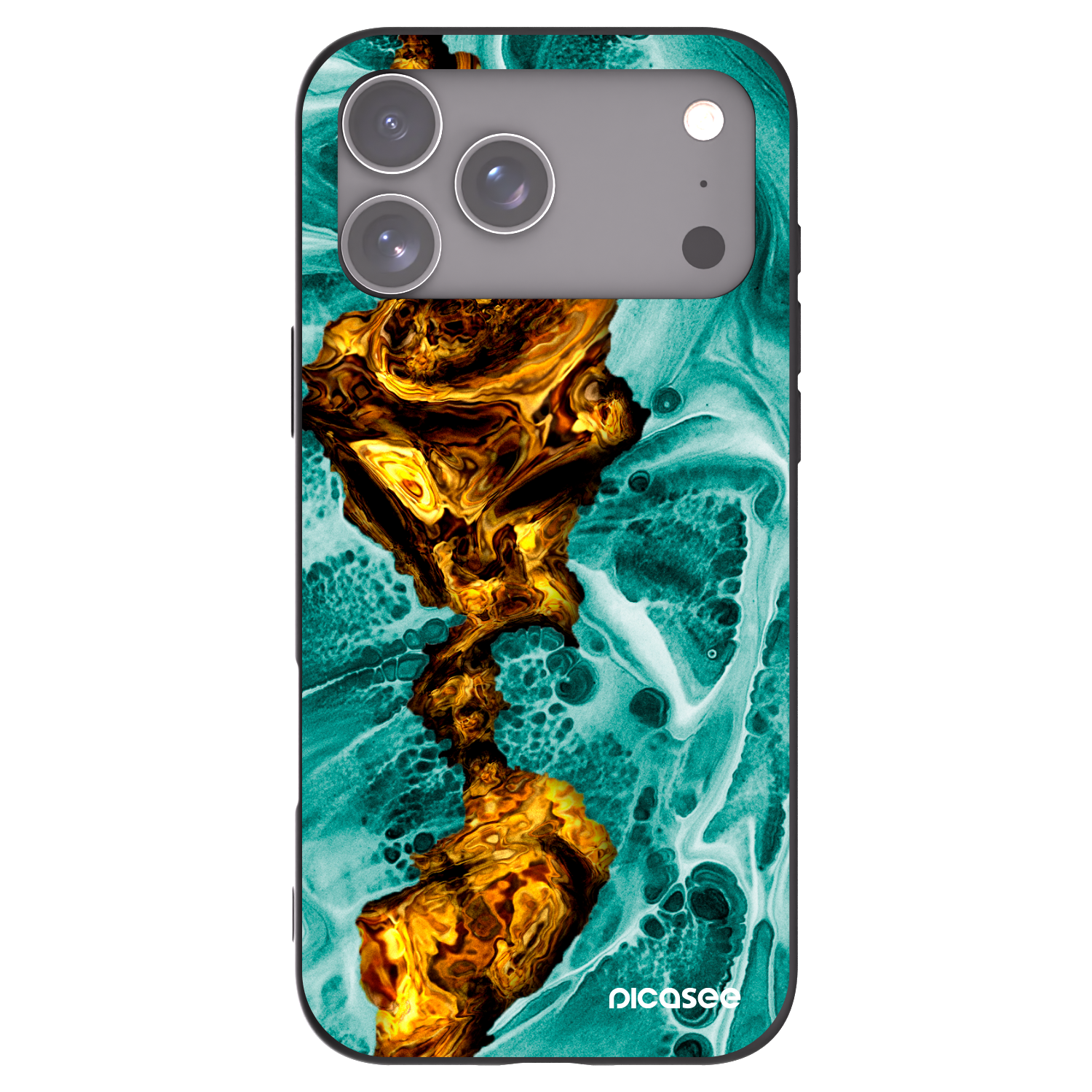 Picasee silikonový černý obal pro Apple iPhone 17 Pro Max - Goldsky