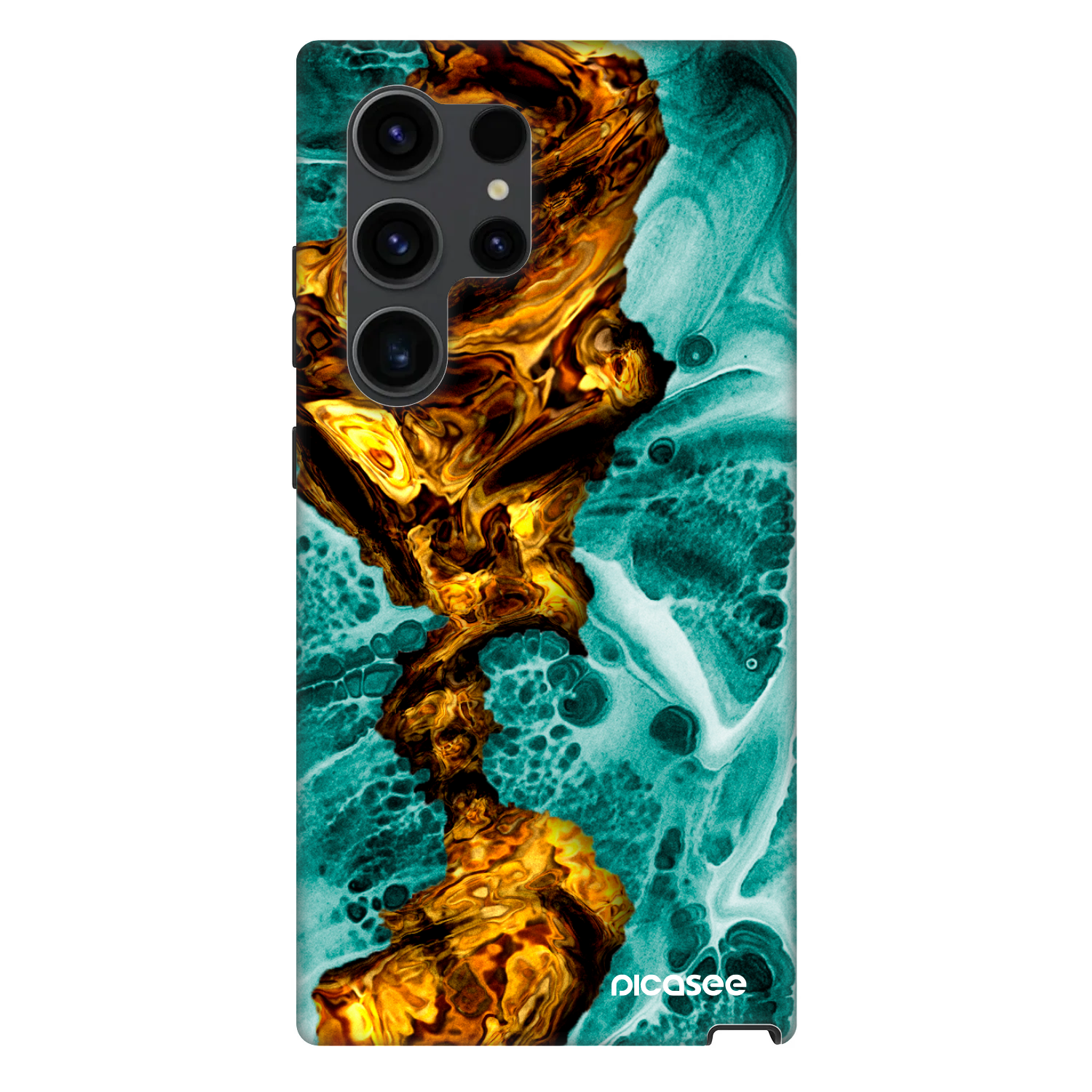 Picasee Fashion Case PowerShare pro Samsung Galaxy S24 Ultra S928B 5G - Goldsky