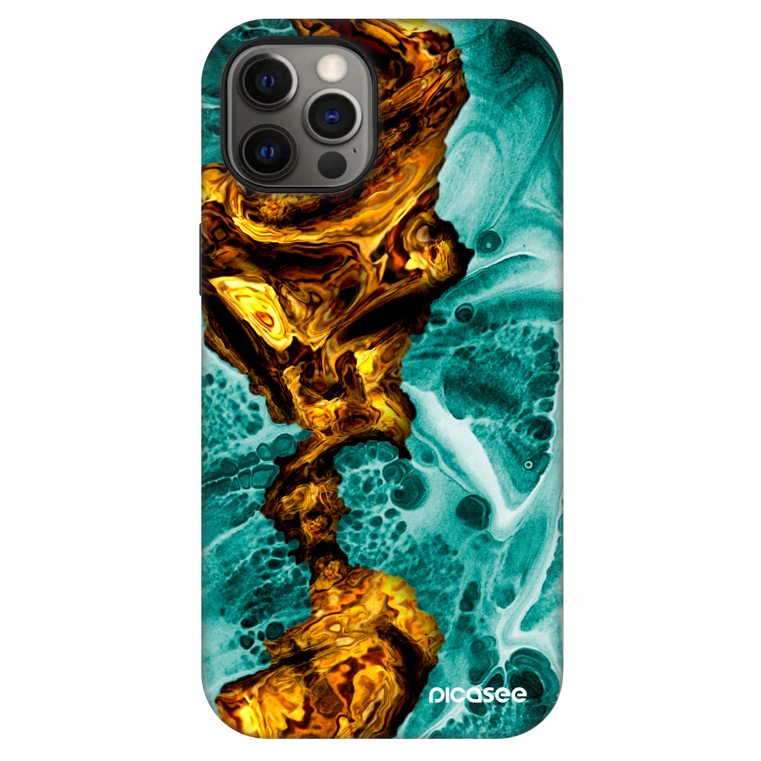 Picasee Fashion Case MagSafe Apple iPhone 12 Pro - Goldsky