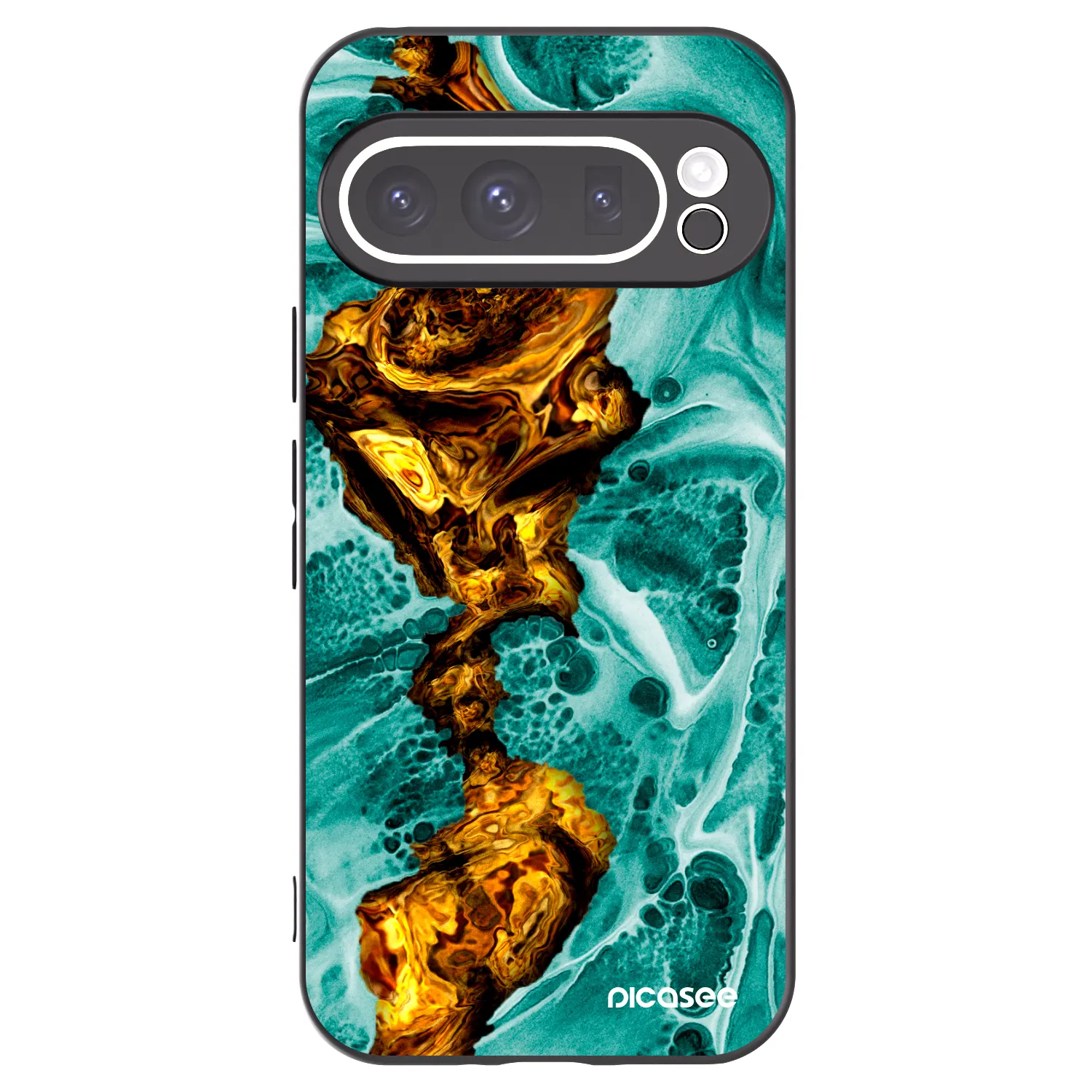 Picasee silikonový černý obal pro Google Pixel 9 Pro XL - Goldsky