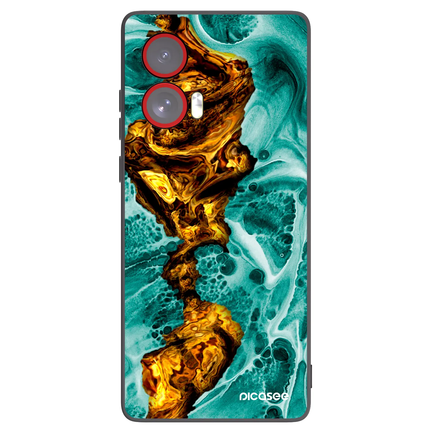 Picasee silikonový černý obal pro Motorola Edge 50 Fusion - Goldsky