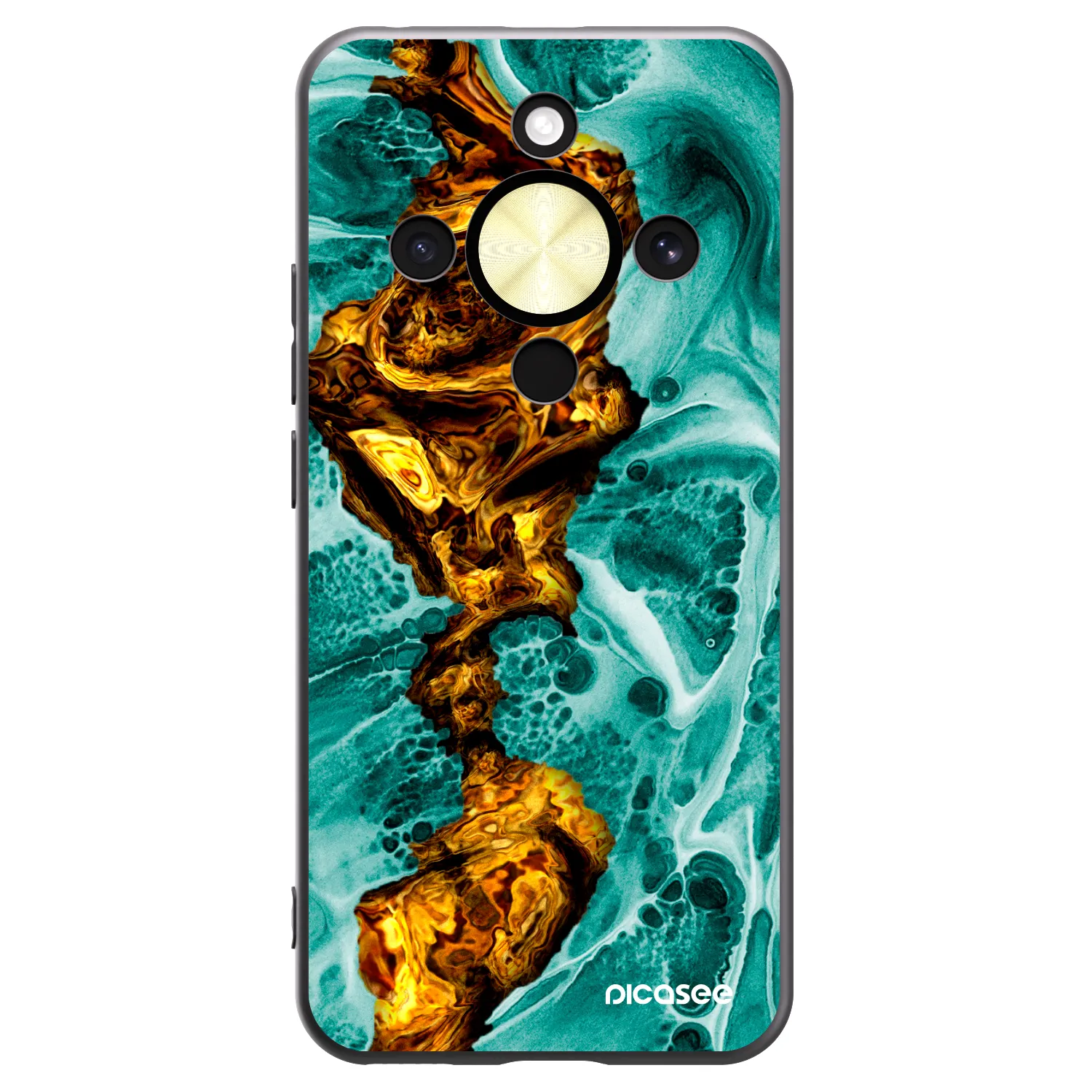 Picasee silikonový černý obal pro Honor Magic8 Lite 5G - Goldsky