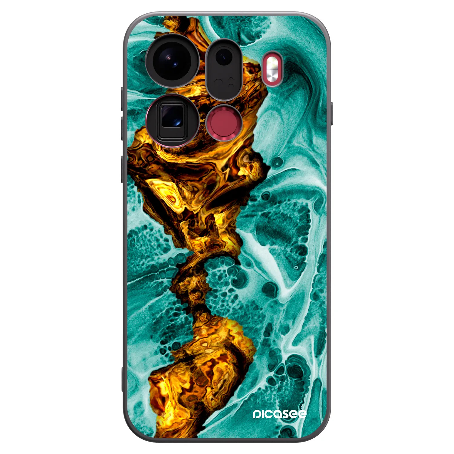 Picasee silikonový černý obal pro OPPO Find X9 Pro - Goldsky
