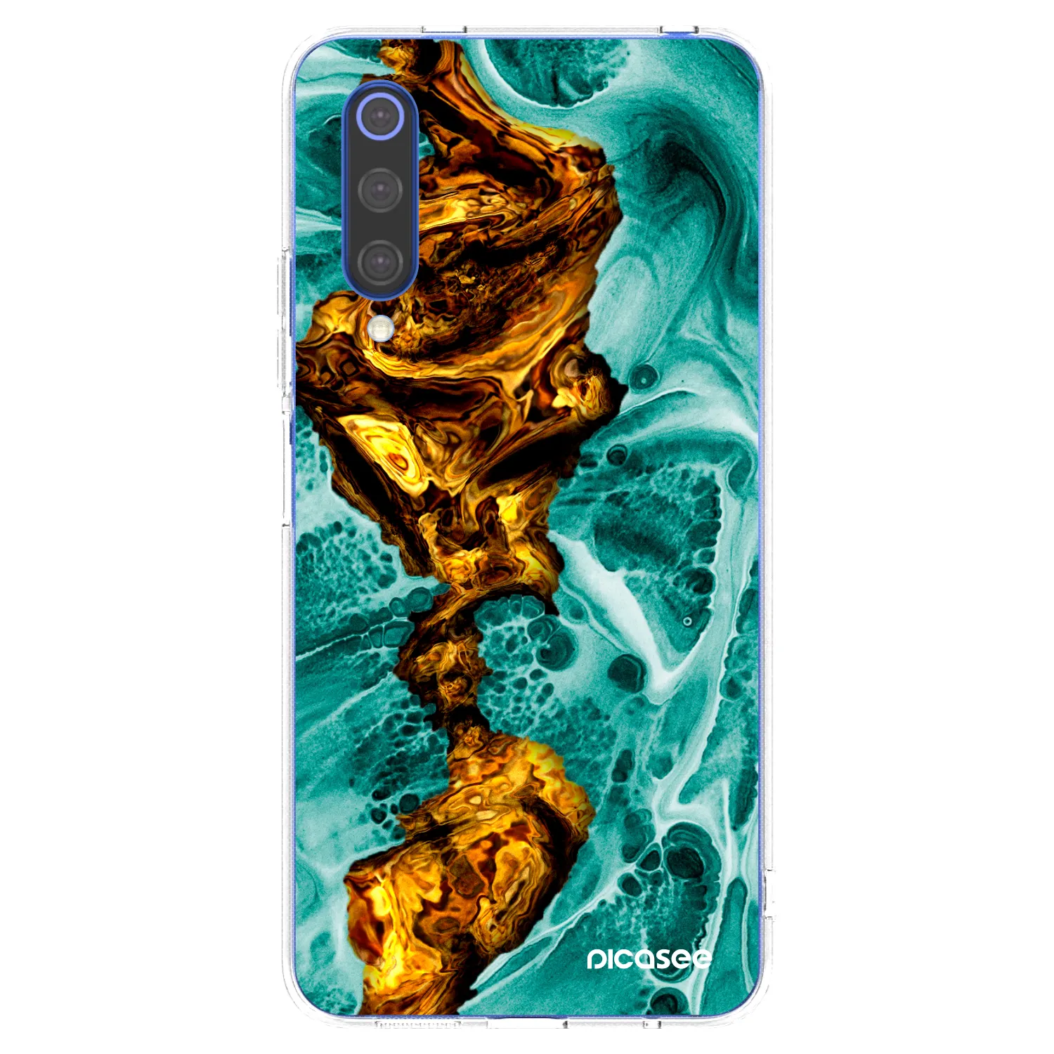 Picasee silikonový průhledný obal pro Xiaomi Mi 9 SE - Goldsky