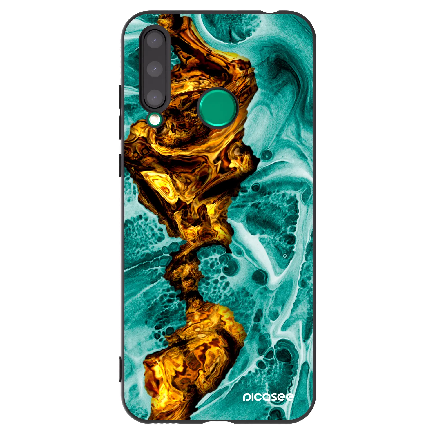 Picasee silikonový černý obal pro Honor 20 Lite - Goldsky