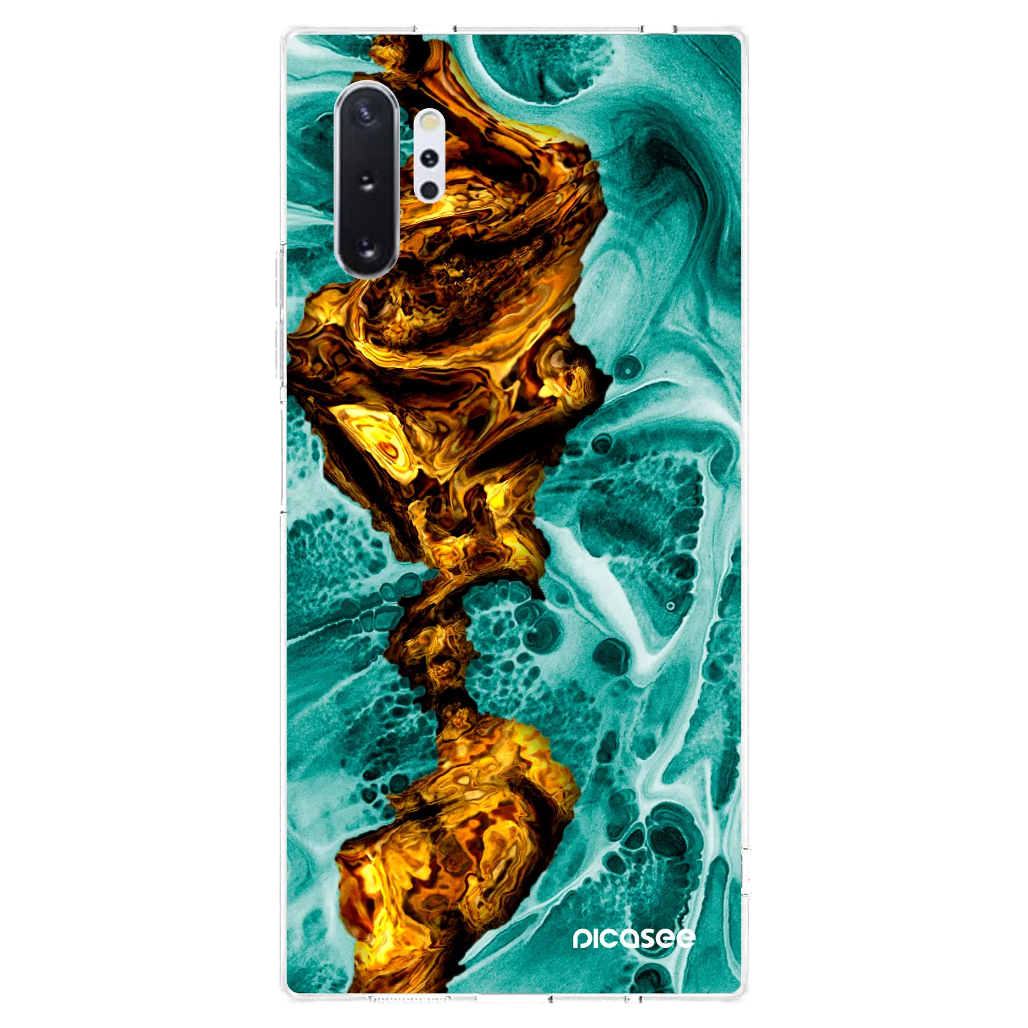 Picasee silikonový průhledný obal pro Samsung Galaxy Note 10+ N975F - Goldsky