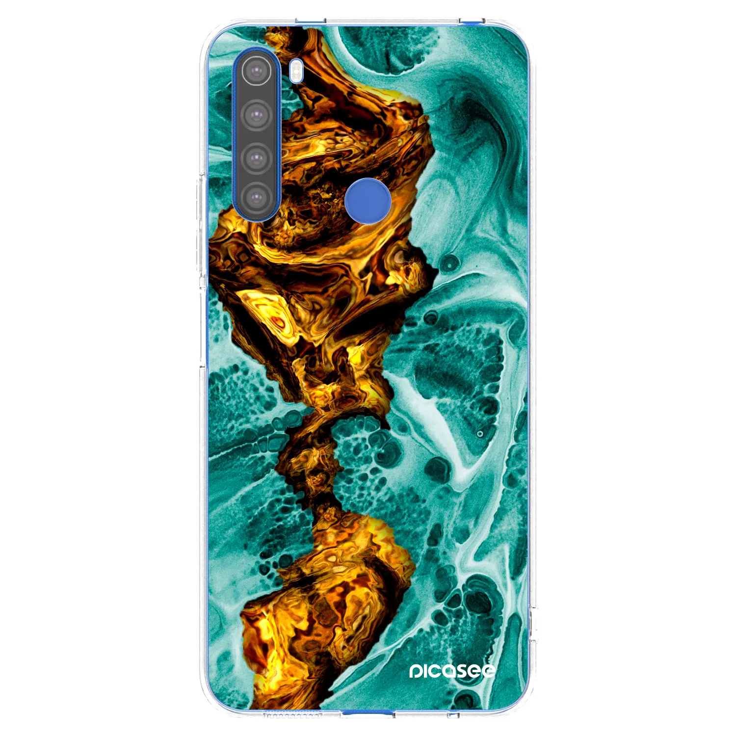 Picasee silikonový průhledný obal pro Xiaomi Redmi Note 8T - Goldsky