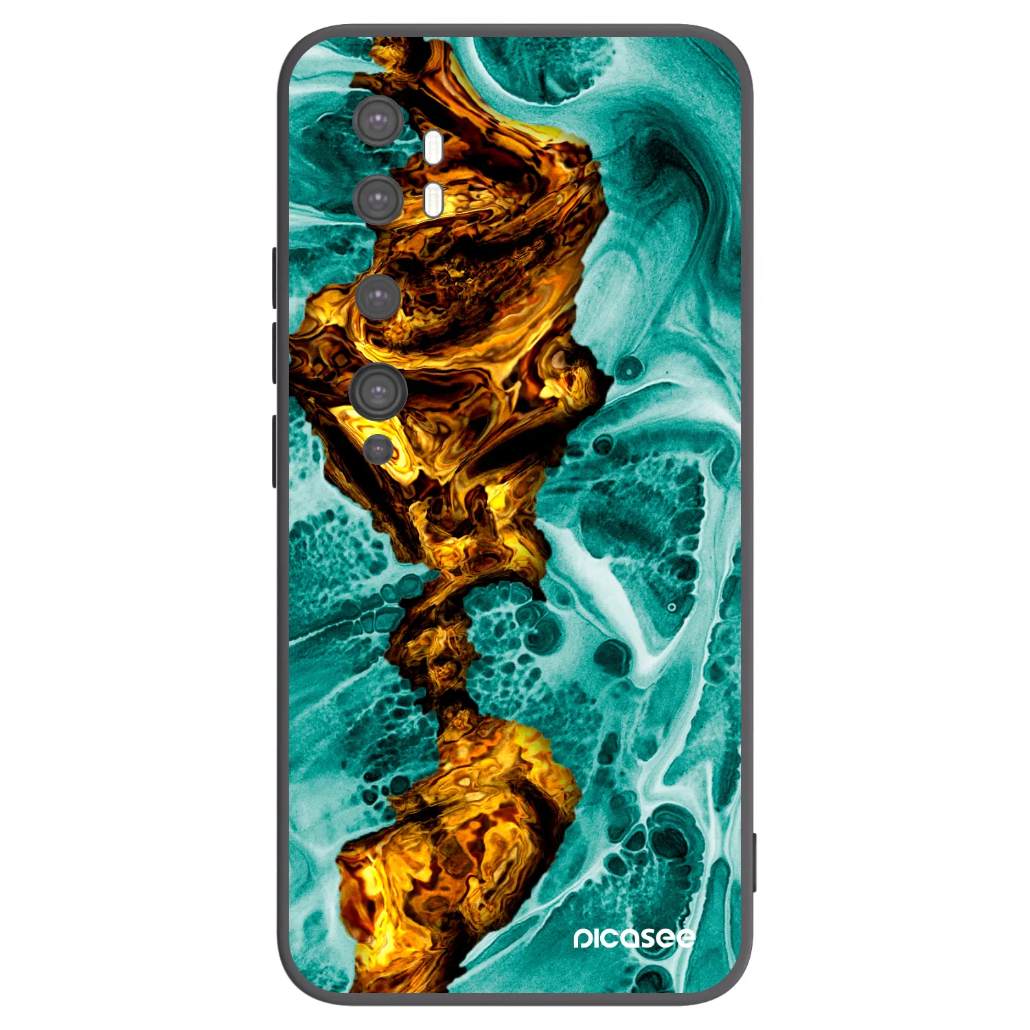 Picasee silikonový černý obal pro Xiaomi Mi Note 10 (Pro) - Goldsky