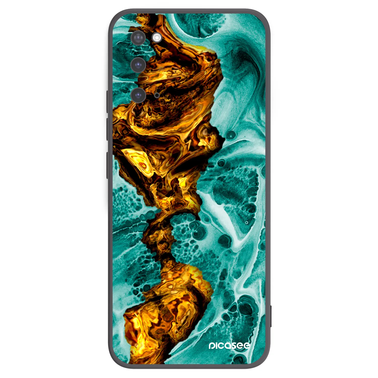 Picasee silikonový černý obal pro Samsung Galaxy S20 G980F - Goldsky