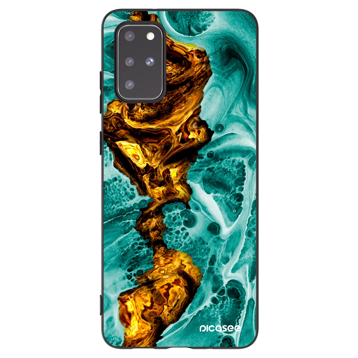 Picasee silikonový černý obal pro Samsung Galaxy S20+ G985F - Goldsky