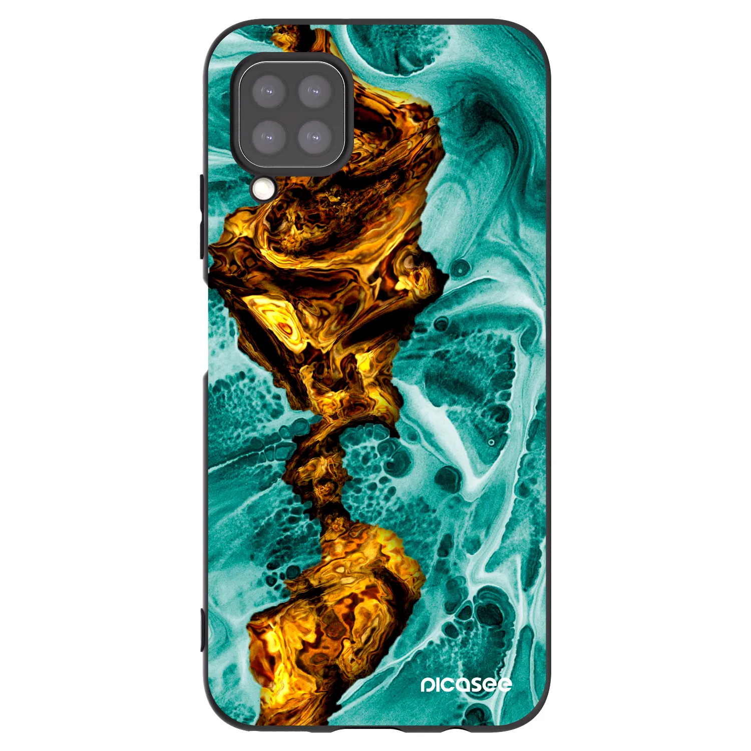 Picasee silikonový černý obal pro Huawei P40 Lite - Goldsky