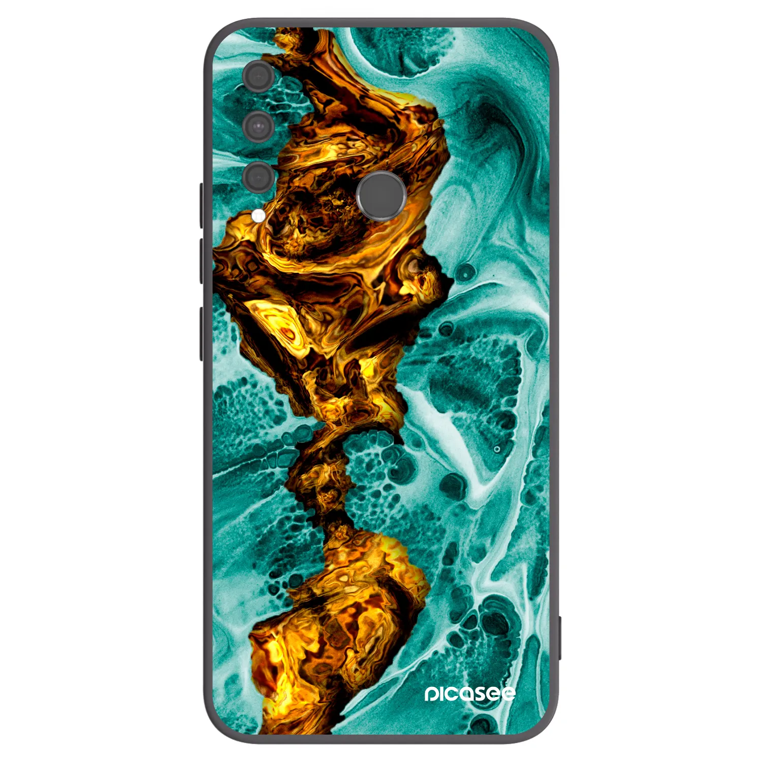Picasee silikonový černý obal pro Huawei P40 Lite E - Goldsky