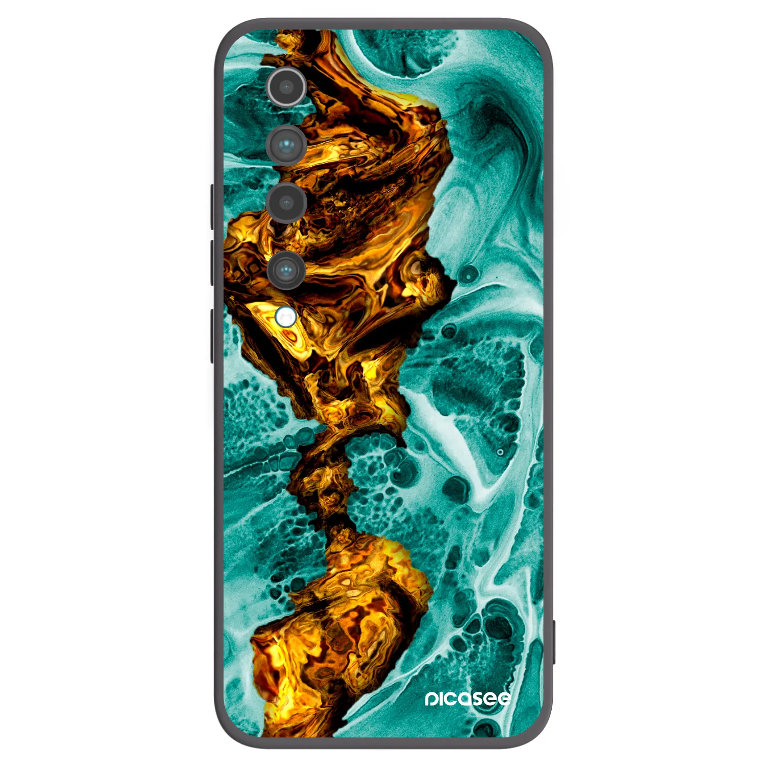 Picasee silikonový černý obal pro Xiaomi Mi 10 - Goldsky