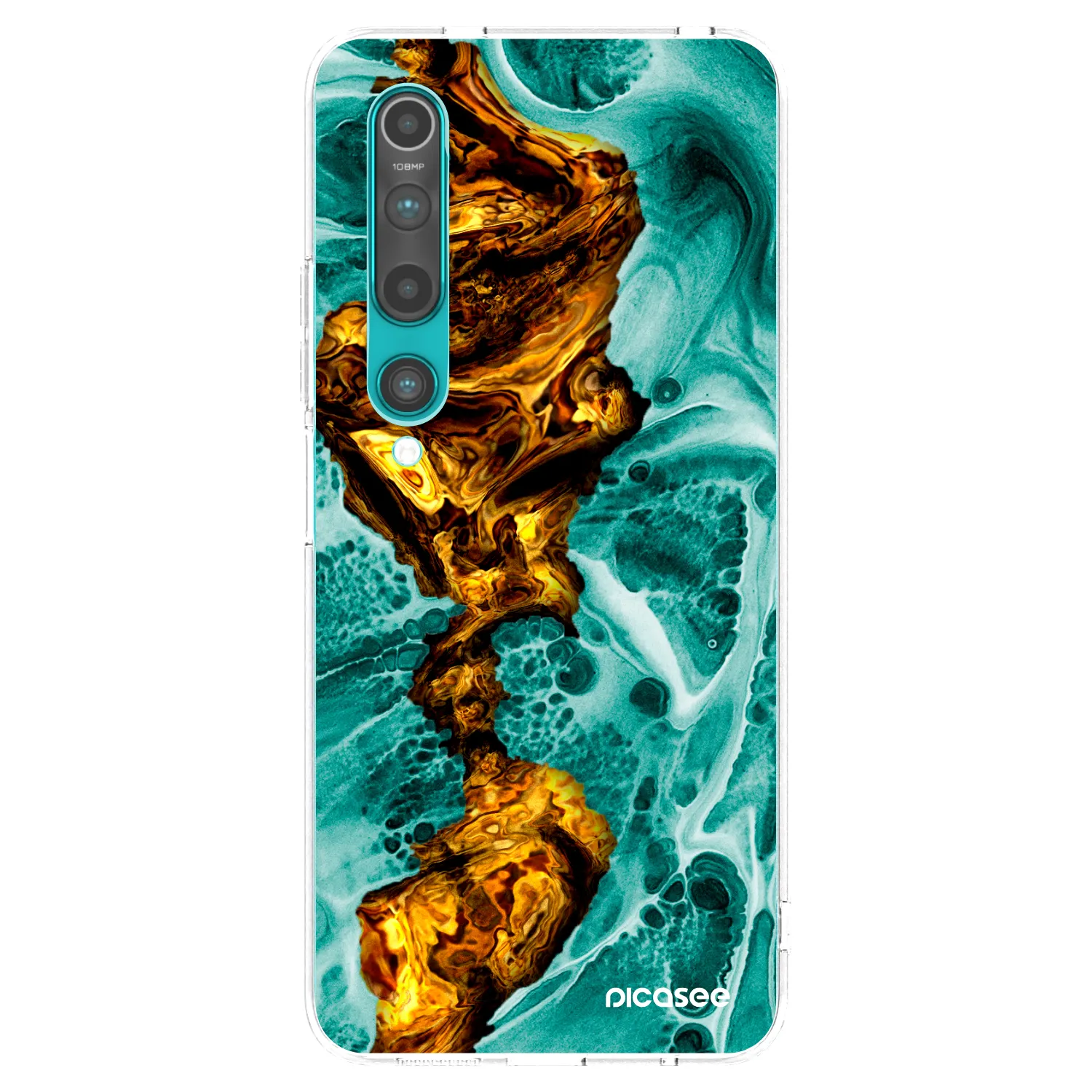 Picasee silikonový průhledný obal pro Xiaomi Mi 10 - Goldsky