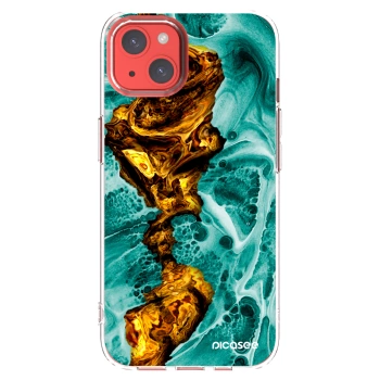 Picasee silikonový průhledný obal pro Apple iPhone 13 - Goldsky