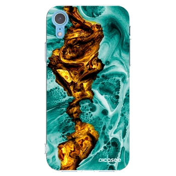 Picasee silikonový průhledný obal pro Apple iPhone XR - Goldsky