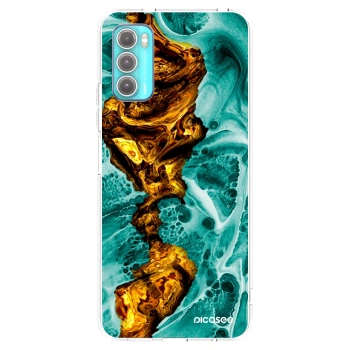 Picasee silikonový průhledný obal pro Motorola Moto G60 - Goldsky