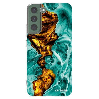 Picasee silikonový průhledný obal pro Samsung Galaxy S22+ 5G - Goldsky